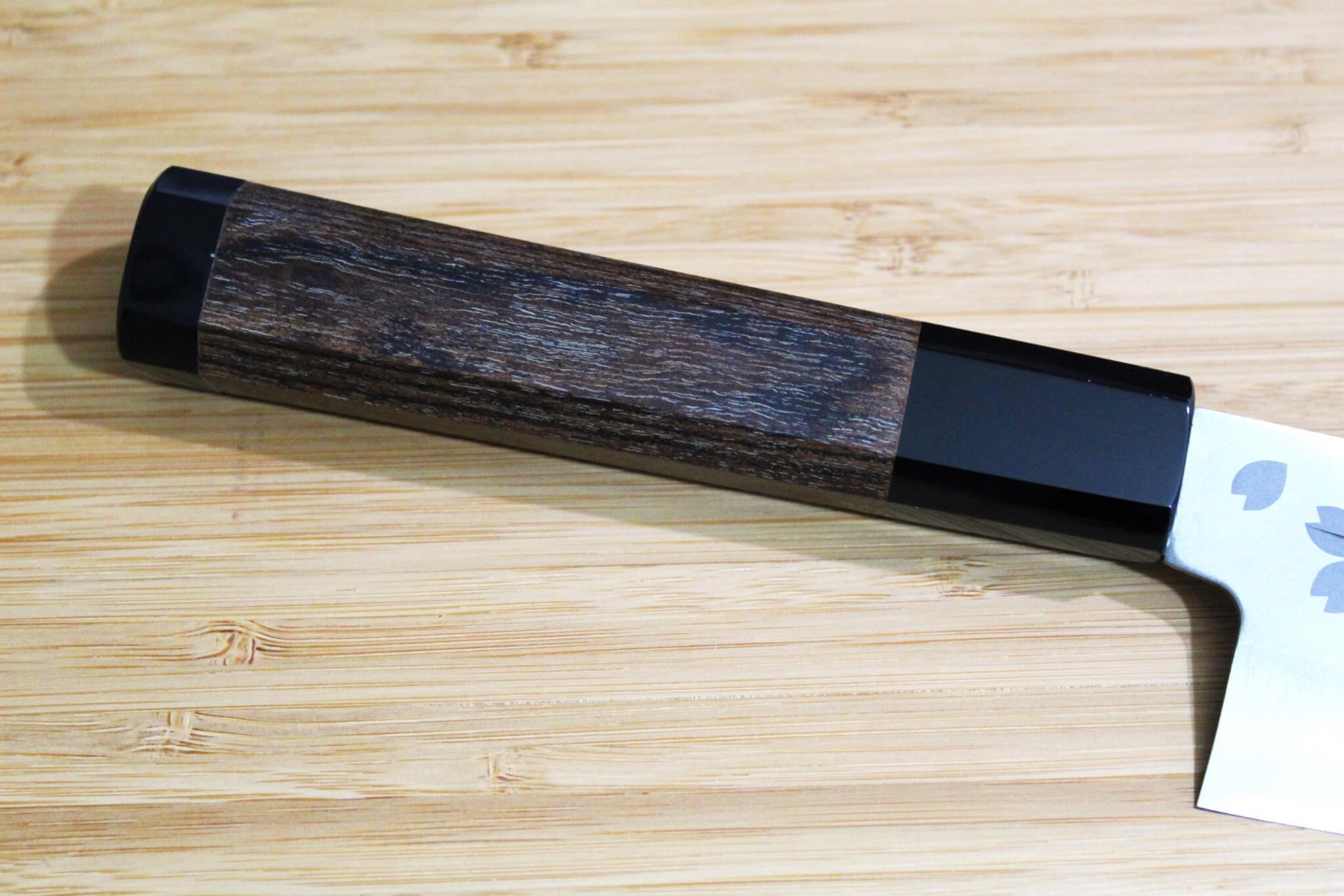 Fujita Marunoko VG-10 Cherry Blossom Santoku with Cypress Handle 180 mm / 7.0"