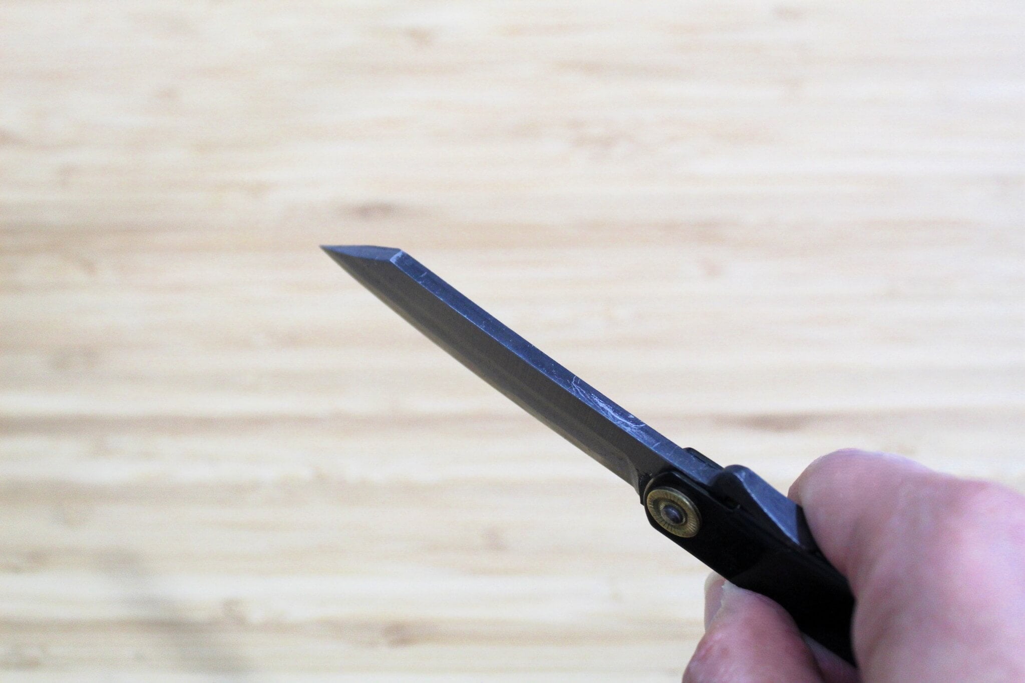 Higonokami Aogami Black Handle Japanese Folding Pocket Knife