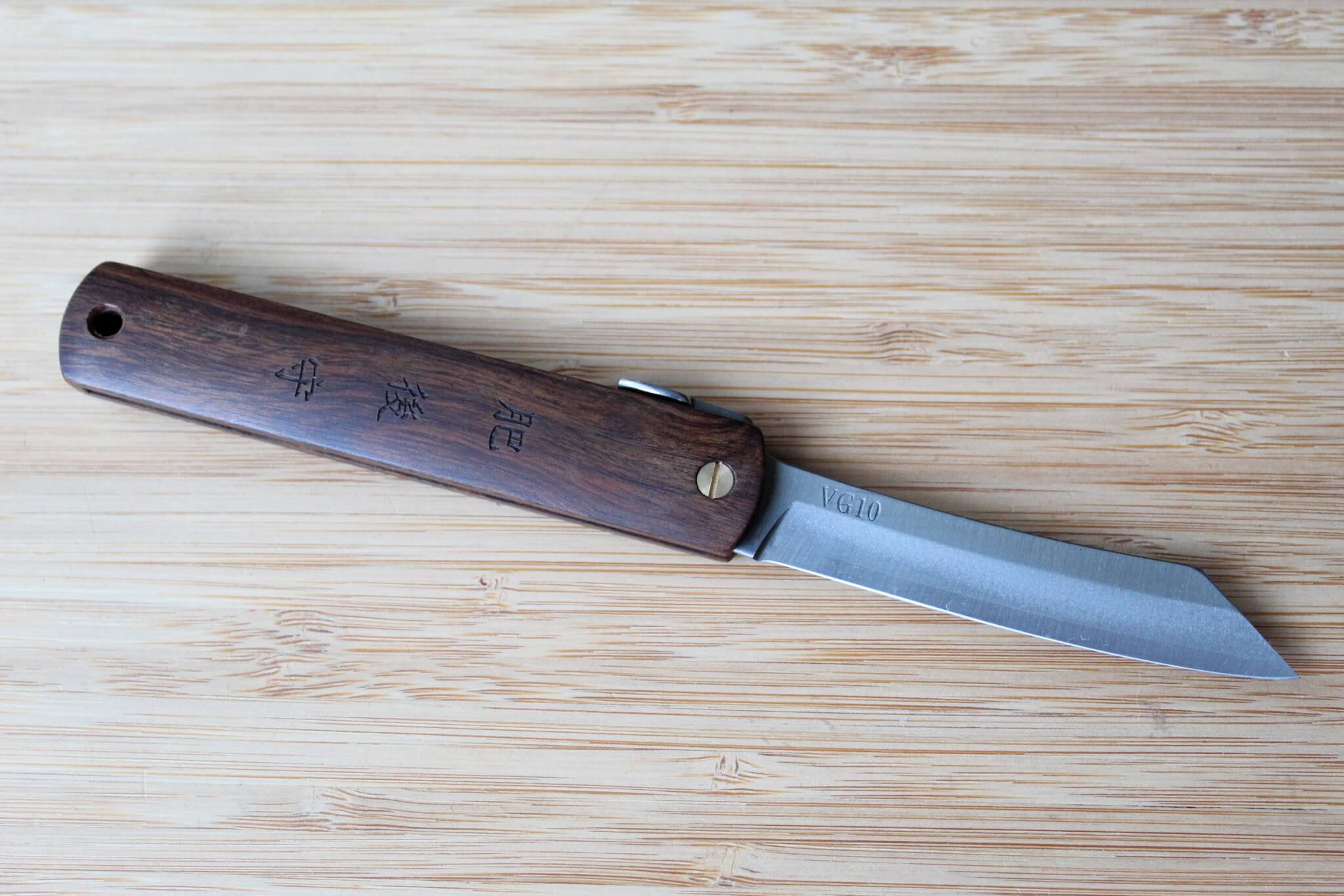 Higonokami Iron Wood Handle VG-10 Japanese Folding Pocket Knife