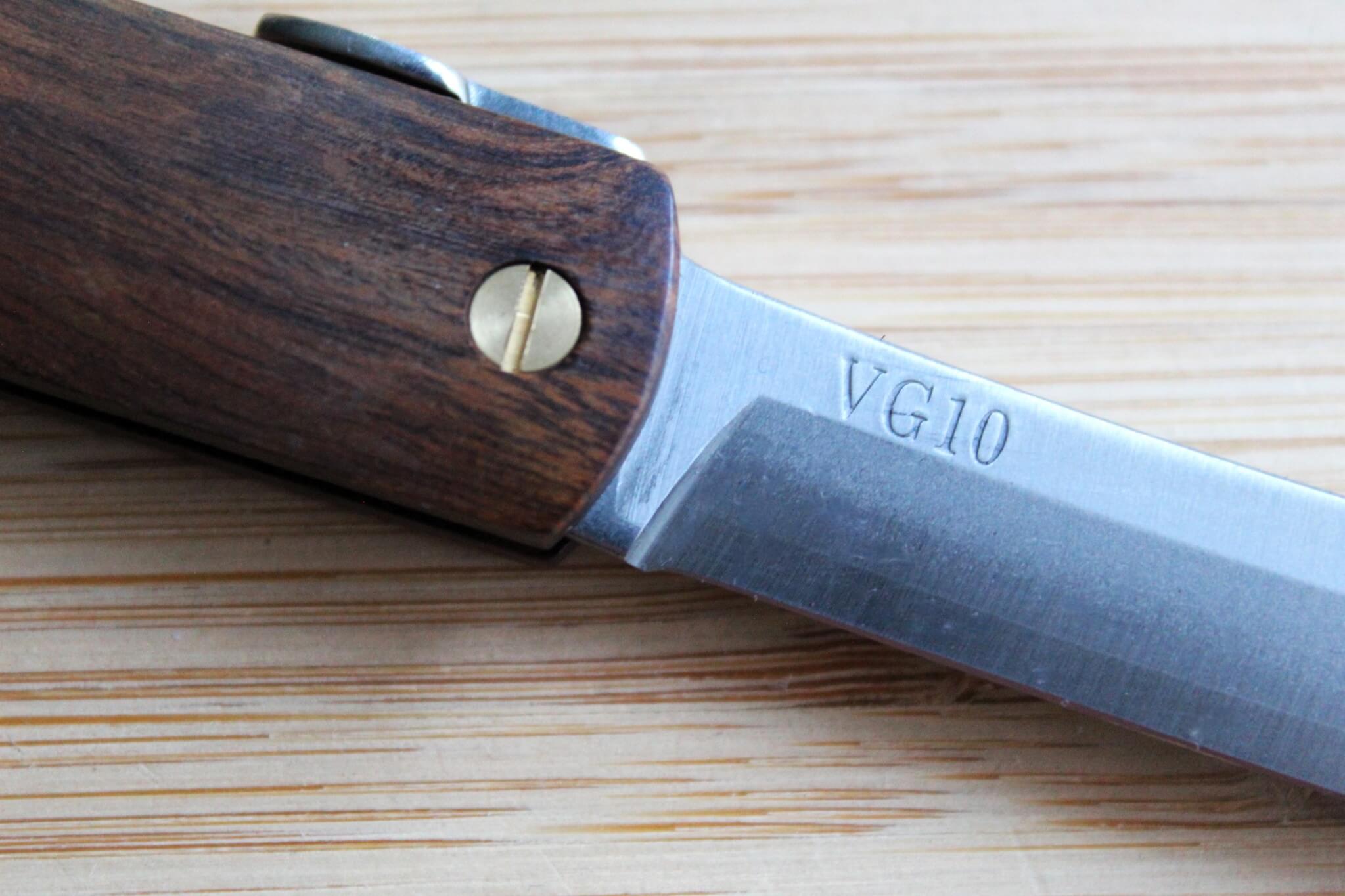 Higonokami Iron Wood Handle VG-10 Japanese Folding Pocket Knife