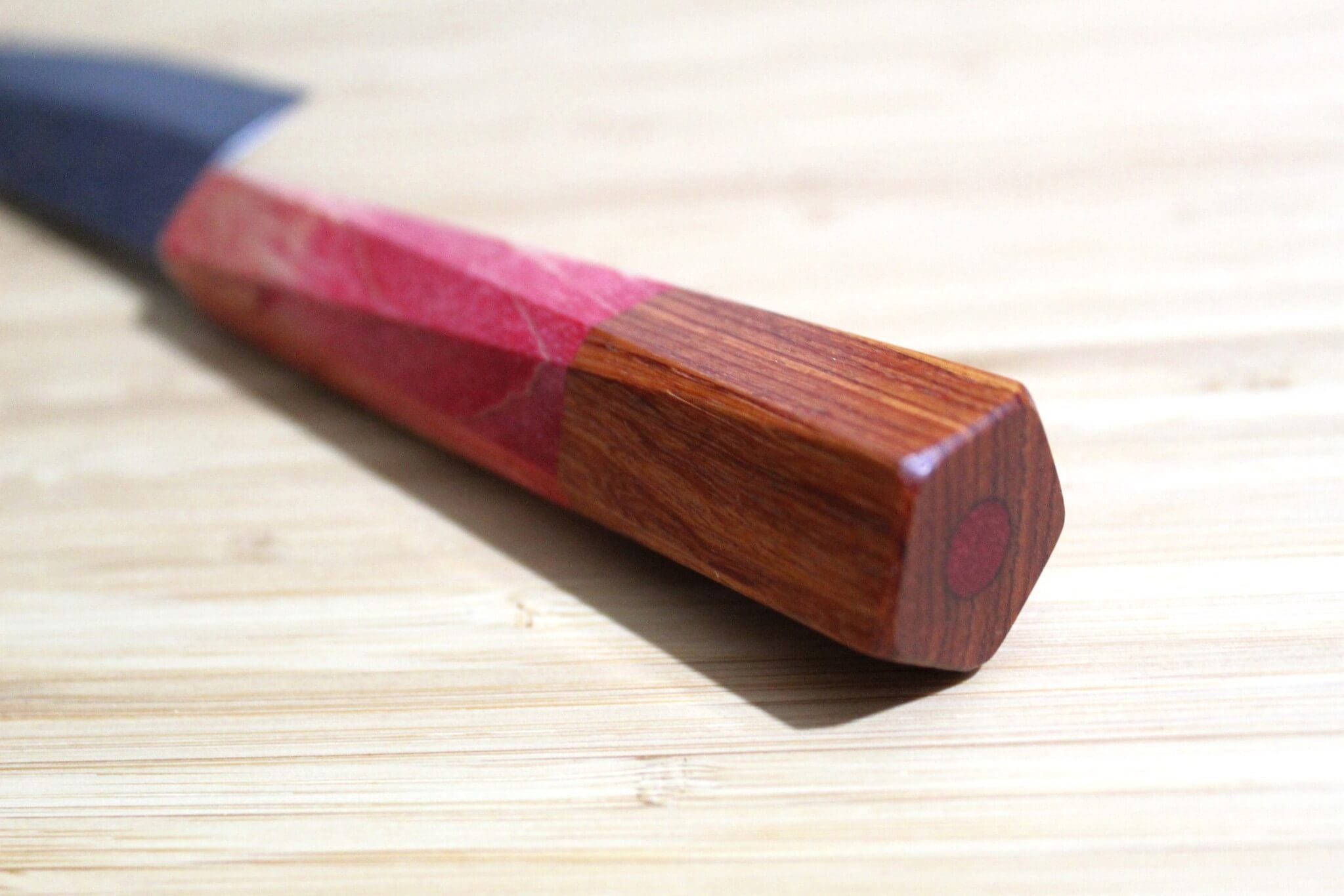 Isamitsu Shirogami #1 / White Steel #1 Kiritsuke 135 mm / 5.3" Red Two Tone Maple Handle