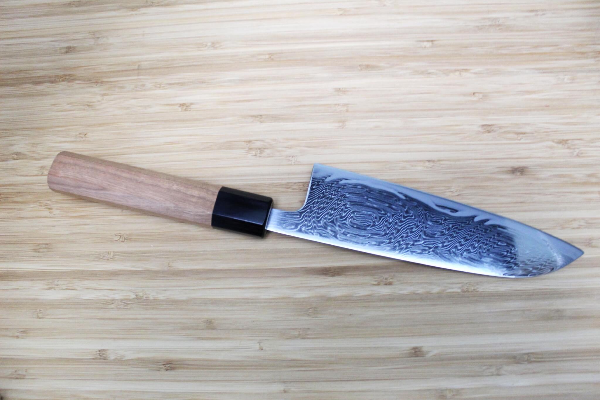 Kaneshige Hamono Vortex Nickle Damascus Santoku Knife 165 mm (6.5")