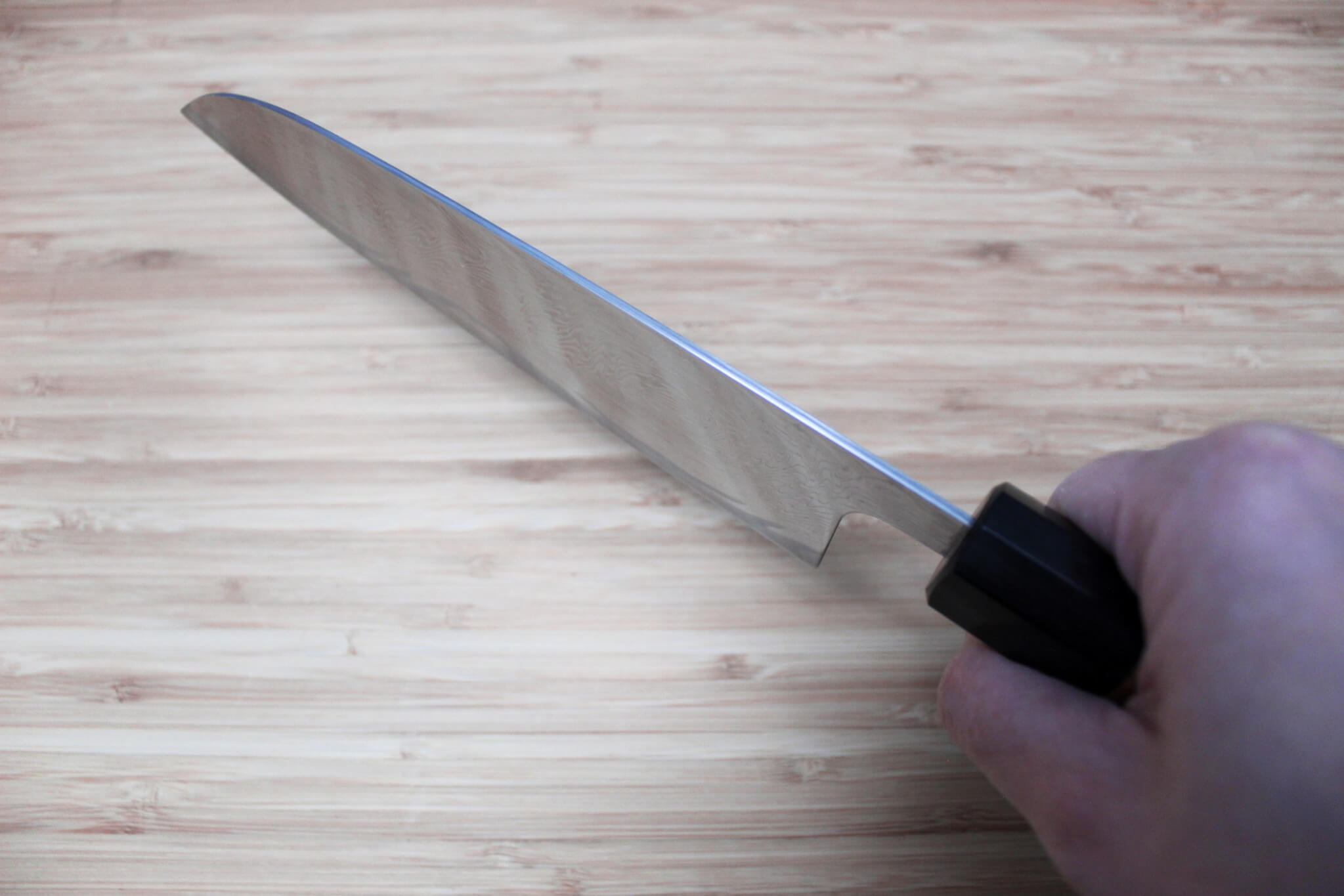 Kaneshige Hamono Vortex Nickle Damascus Santoku Knife 165 mm (6.5")