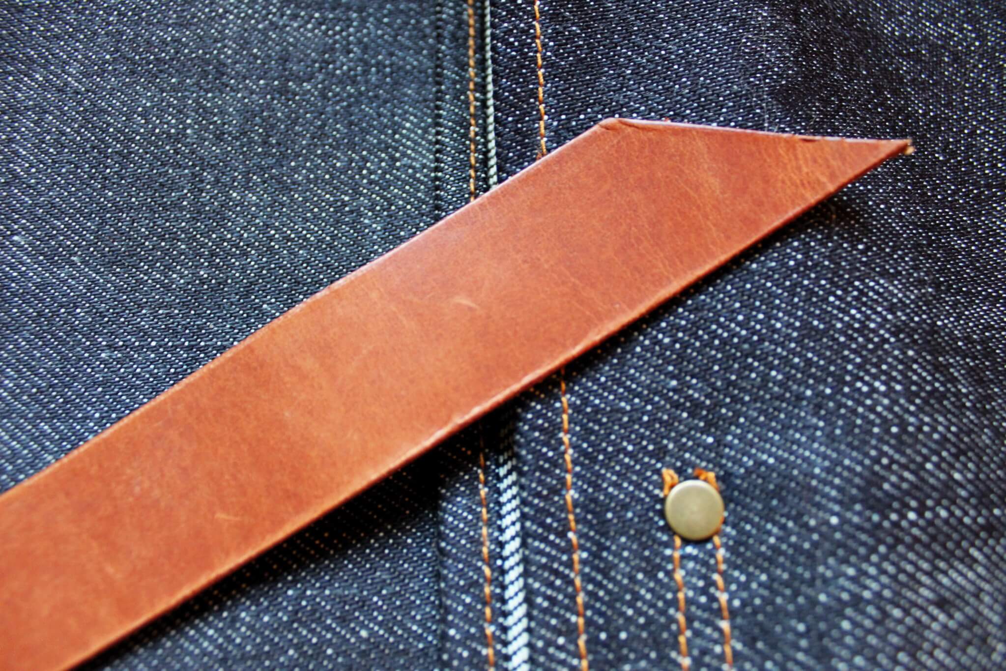 Kaneshige Hamono Handmade Denim and Leather Knife Roll