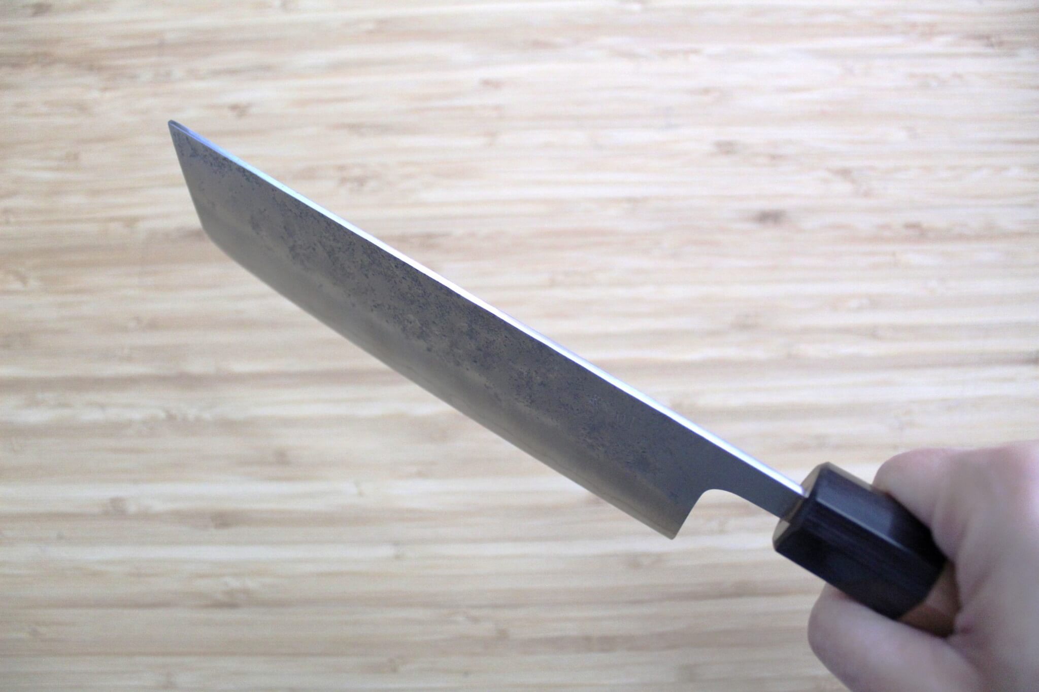 Kaneshige Hamono Ginsan Nashiji Nakiri Knife 165 mm (6.5") Cherry Handle