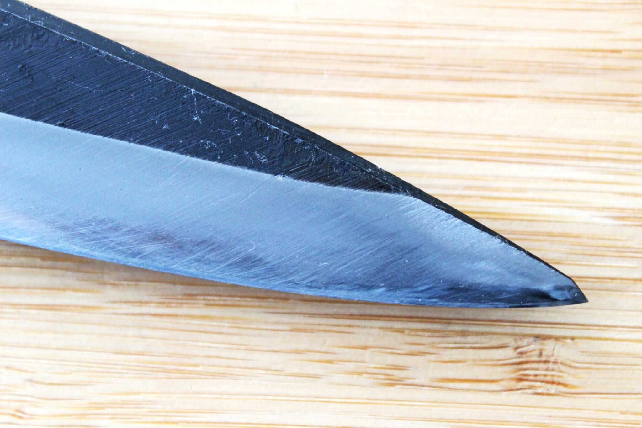 Kyokokaji Shokei 105mm Full-Tang Wide Petty Knife with 3mm Thick Spine and Fujimaki Handle