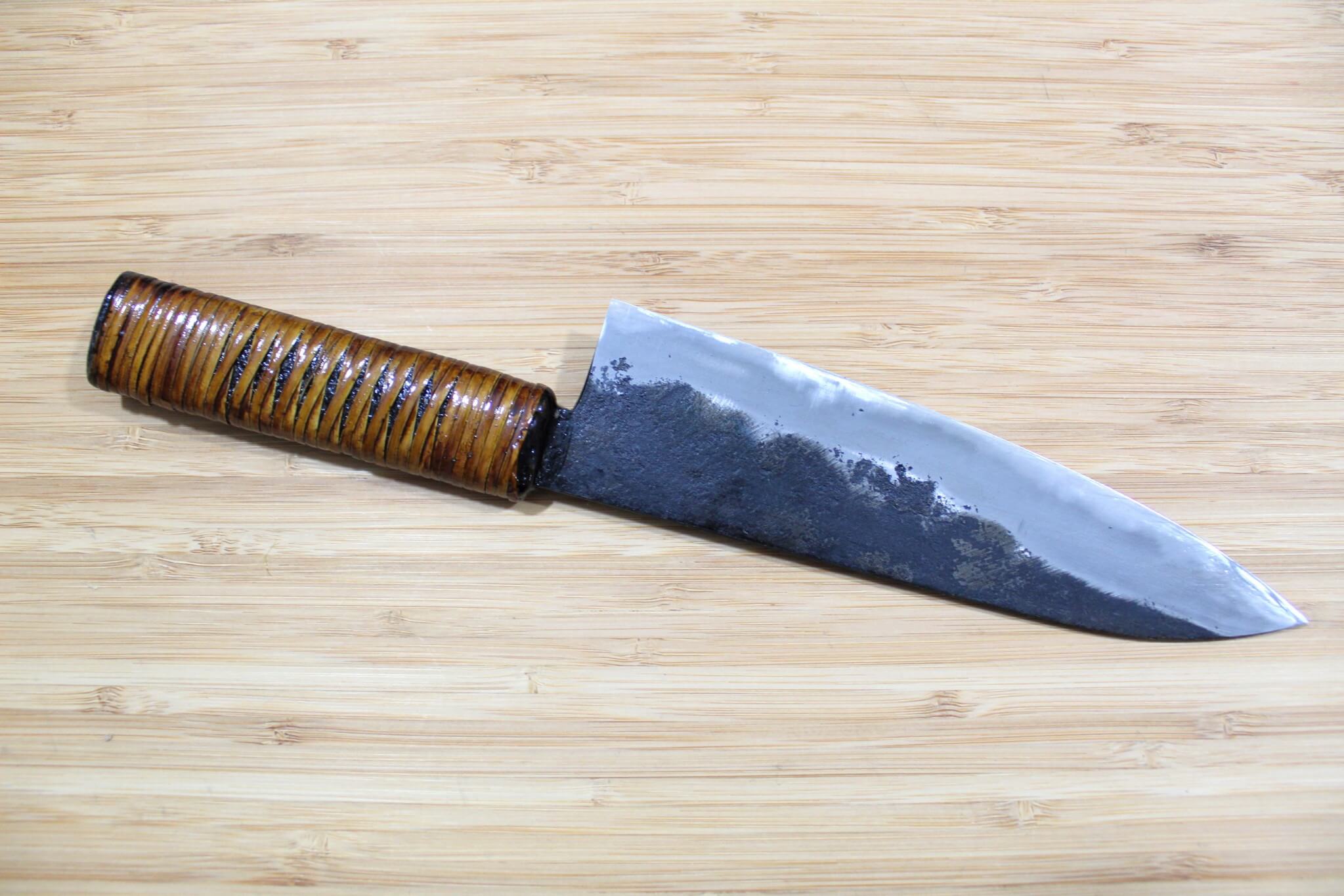 Kyokokaji Shokei Shironiko Kurouchi Bunka 165 mm (6.5") Fujimaki Handle