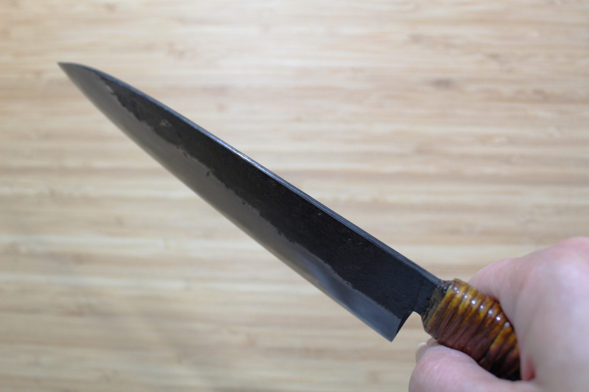 Kyokokaji Shokei Shironiko Kurouchi Bunka 180 mm (7.0") Fujimaki Handle