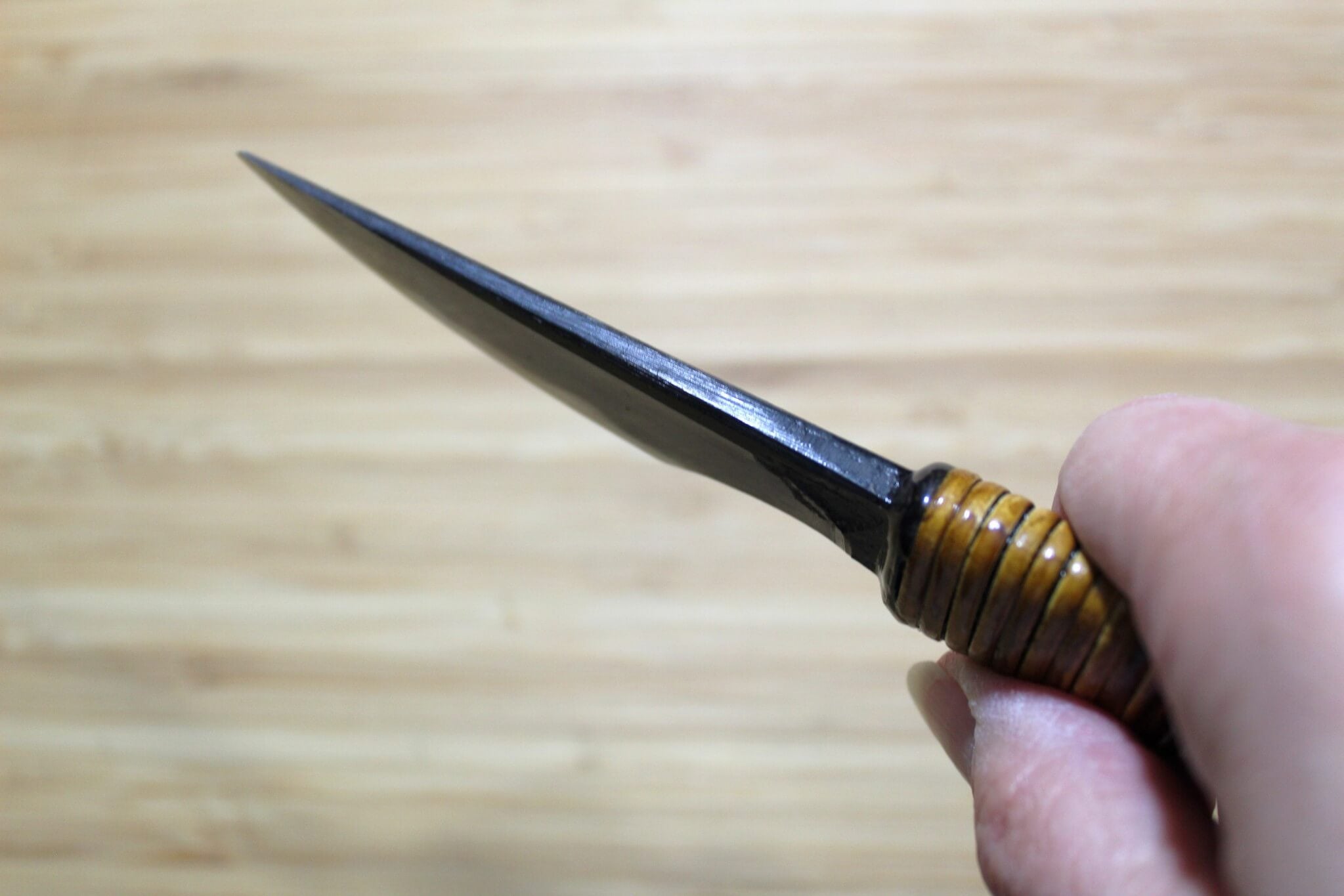 Kyokokaji Shokei Shironiko Kurouchi Petty / Paring 65 mm (2.5") Fujimaki Handle