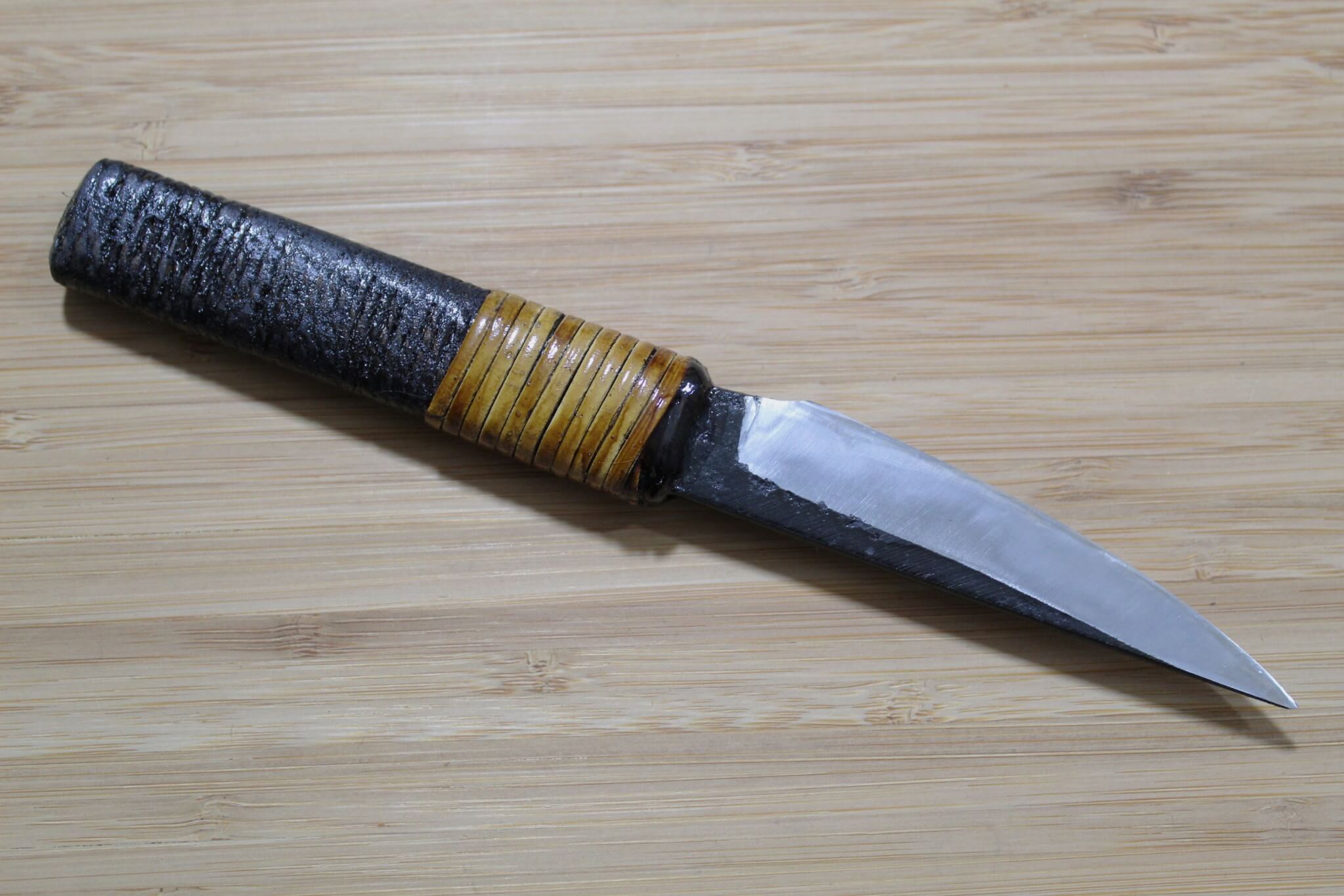 Kyokokaji Shokei Shironiko Kurouchi Petty / Paring 75 mm (3.0") Fujimaki Handle