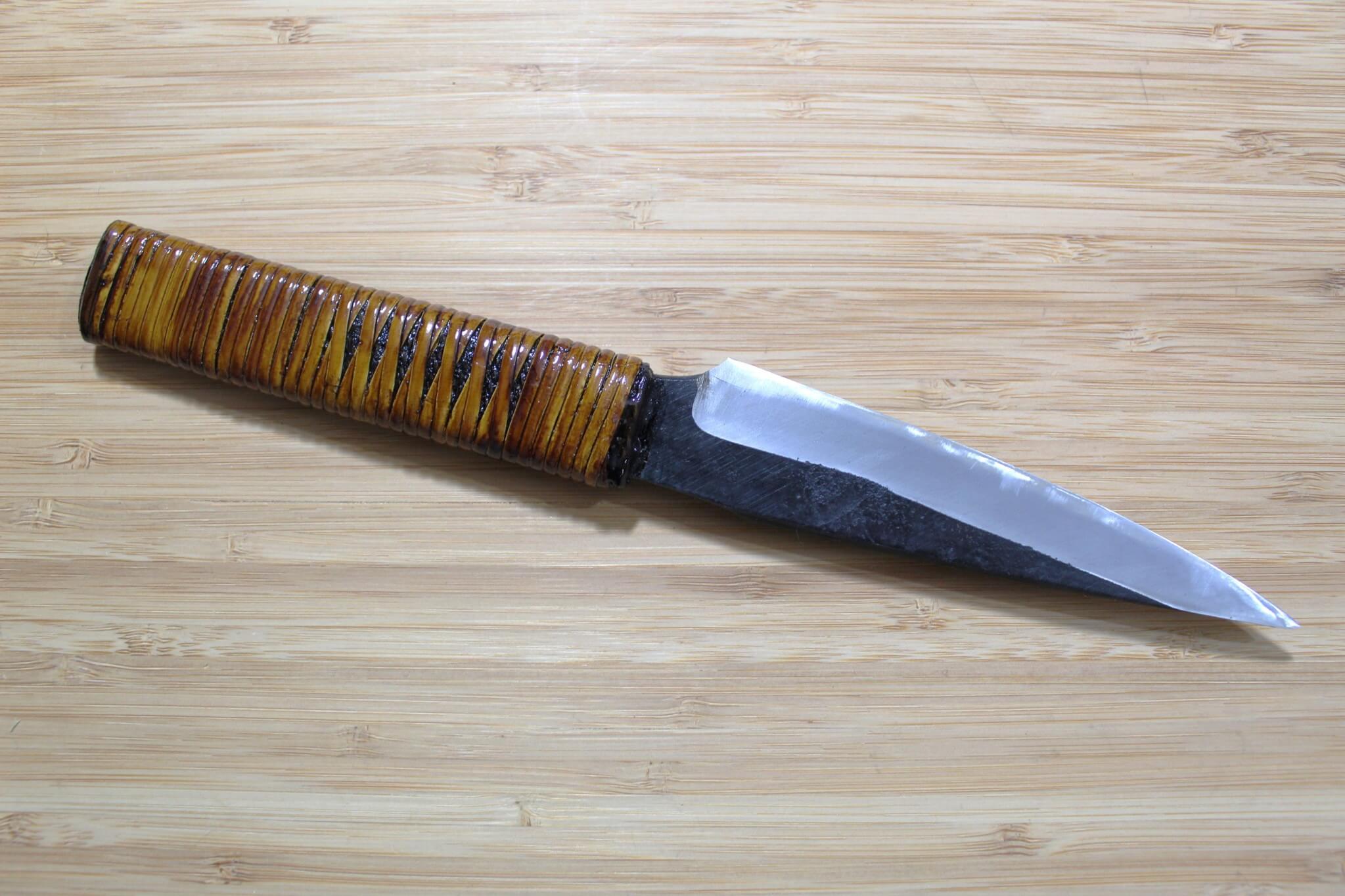 Kyokokaji Shokei Shironiko Kurouchi Petty 120 mm (4.7") Fujimaki Handle