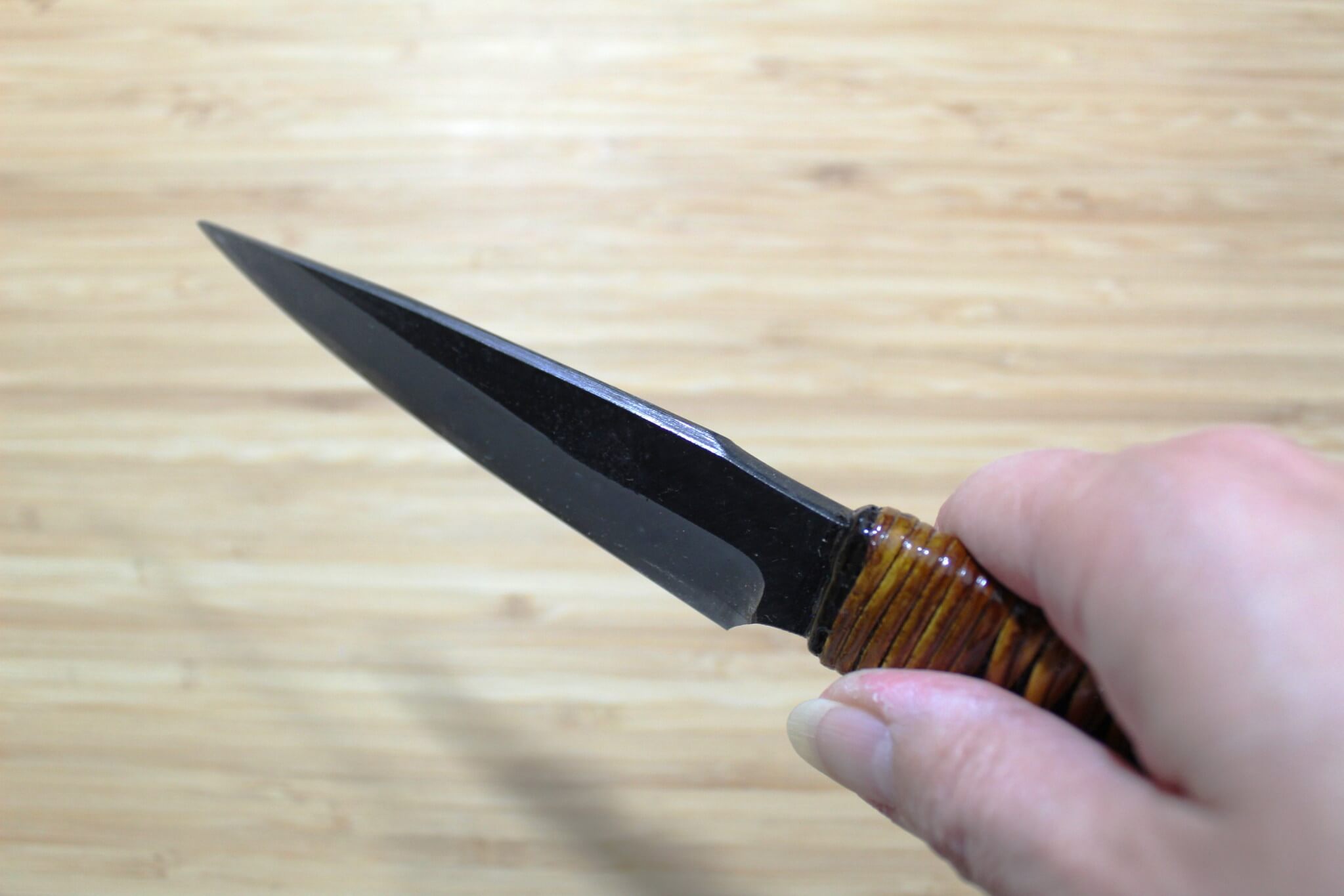 Kyokokaji Shokei Shironiko Kurouchi Petty 120 mm (4.7") Fujimaki Handle