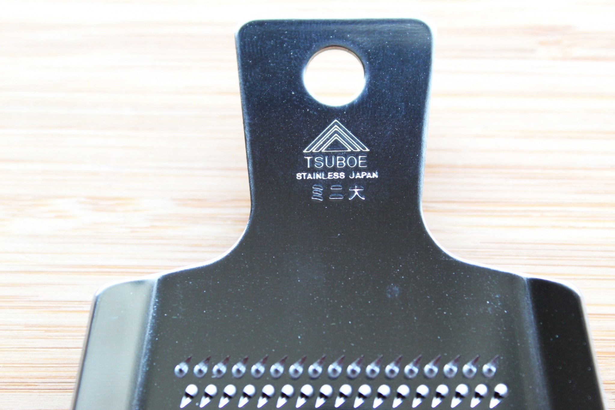 Stainless Steel Japanese Grater / Oroshigane Mini with Bamboo Brush