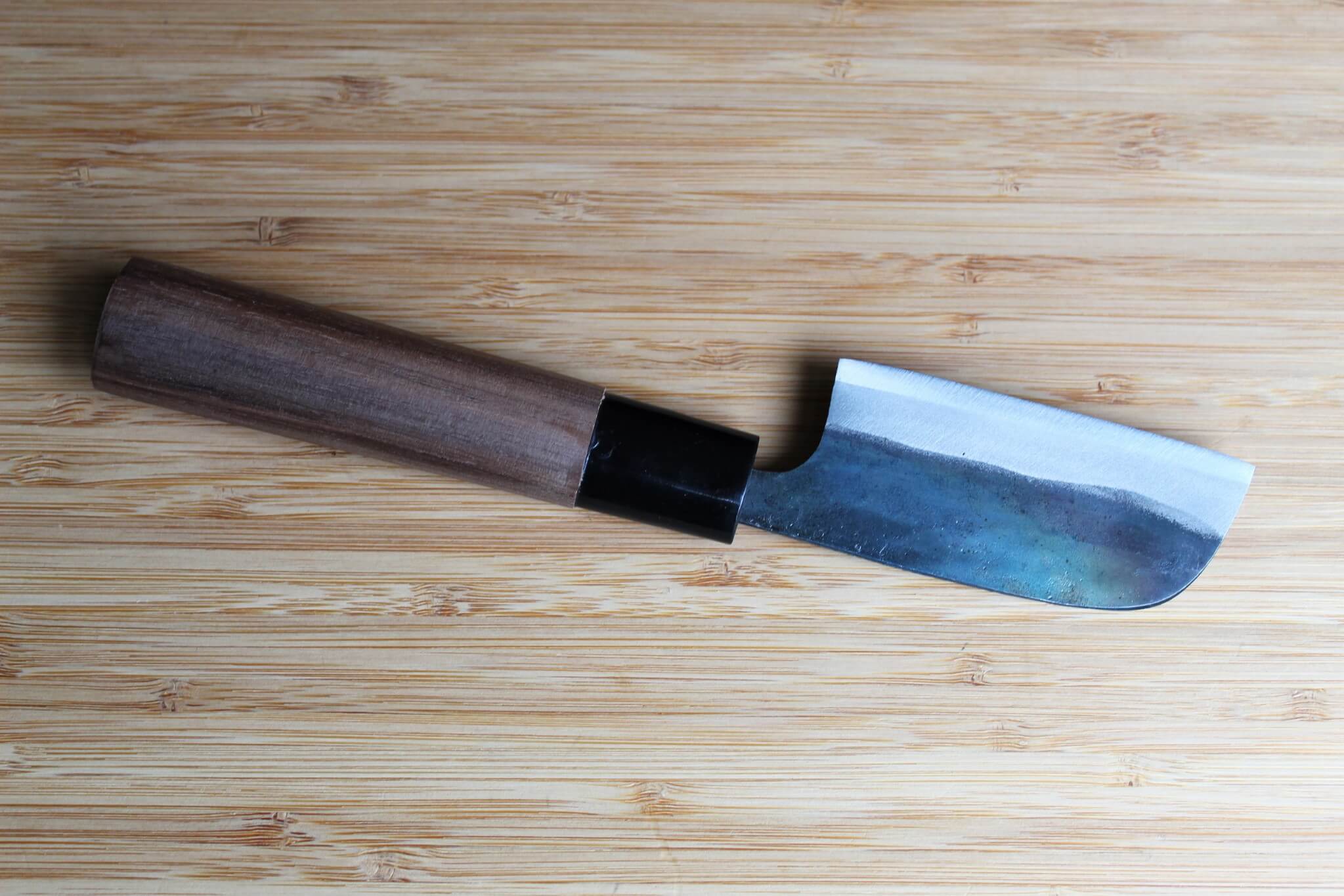 OUL Kurouchi Aogami Paring Knife 75 mm / 3.0" Walnut Handle