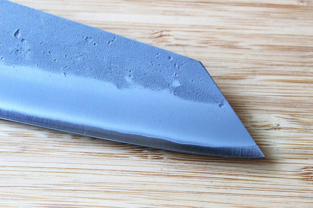 OUL SLD Nashiji Kengata Gyuto 210mm Japanese chef knife with Walnut handle