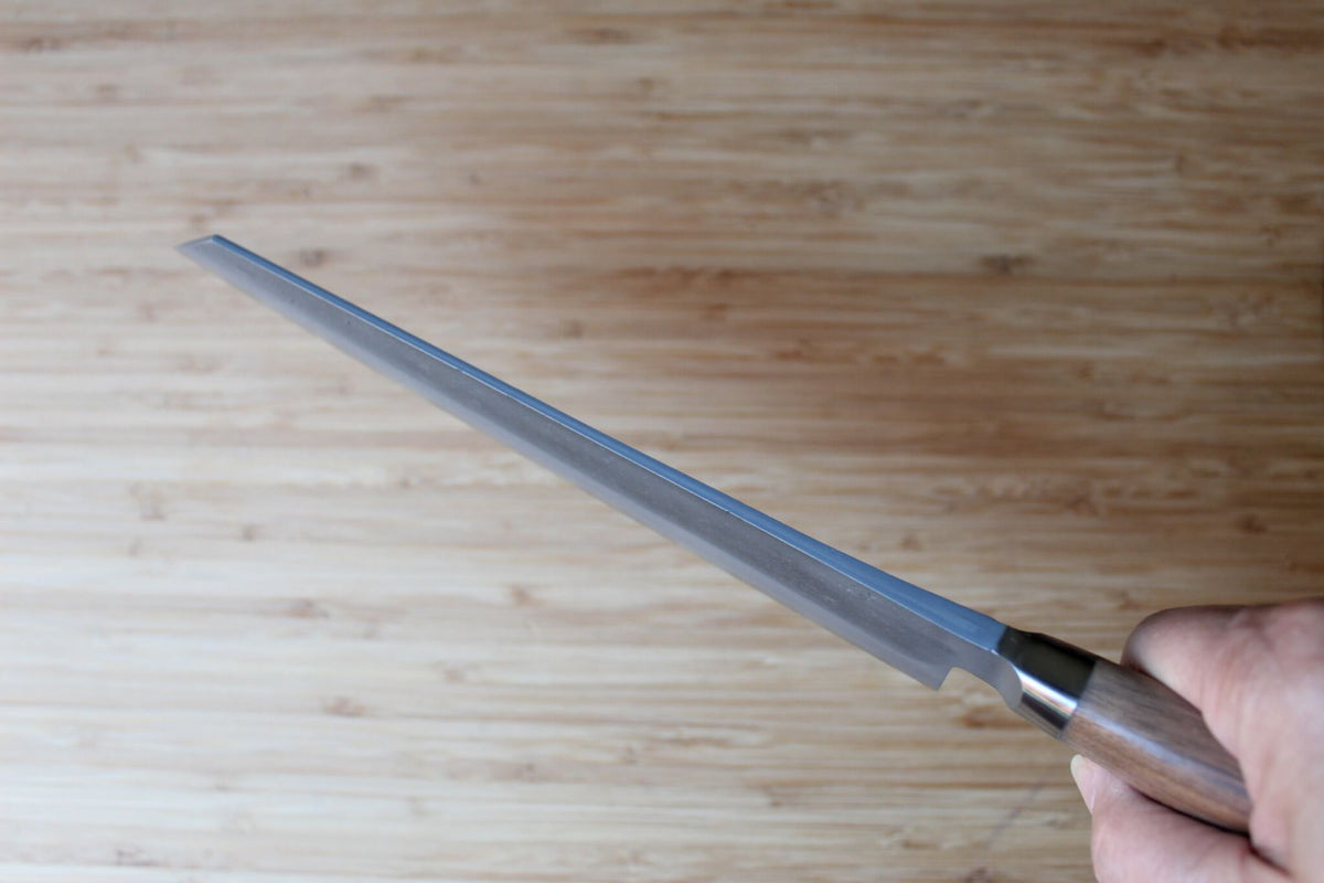 OUL SLD Nashiji Kengata Gyuto 210mm Japanese chef knife with Walnut handle