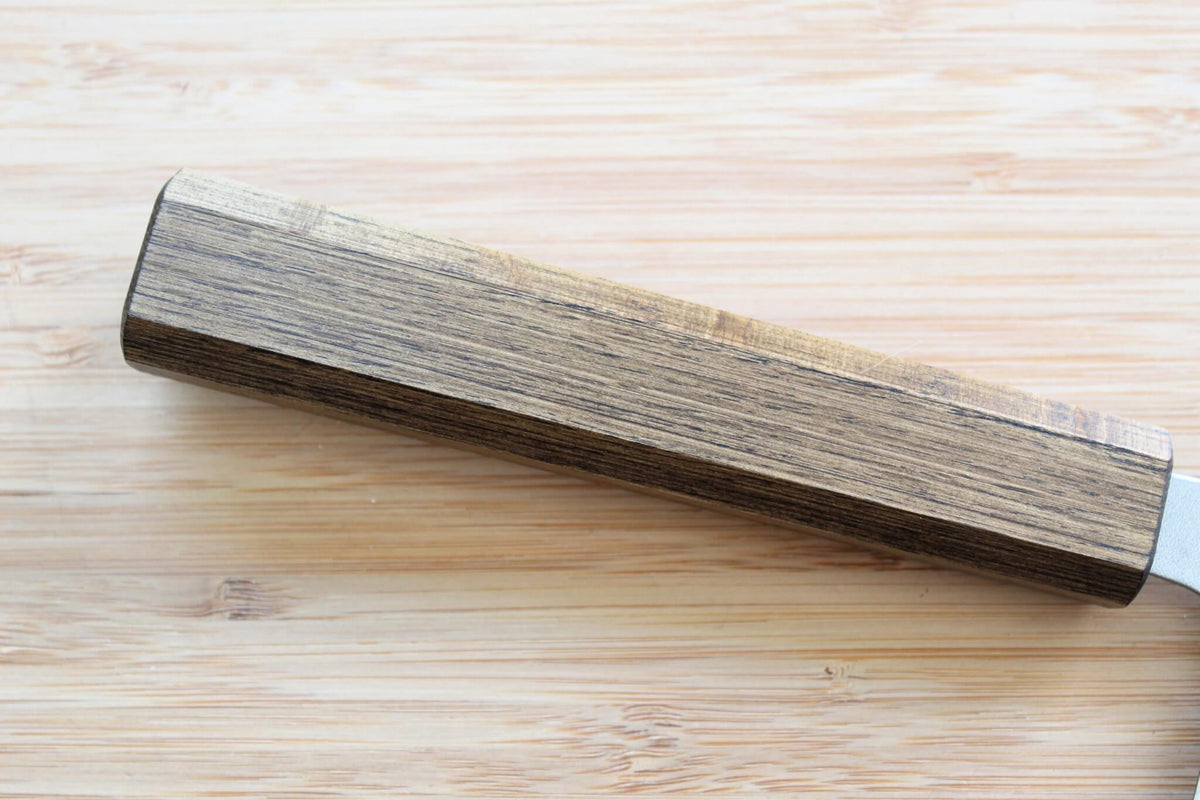 OUL Tsuchime ND440C Matte Gyuto 180mm Japanese chef knife with Black Oak handle
