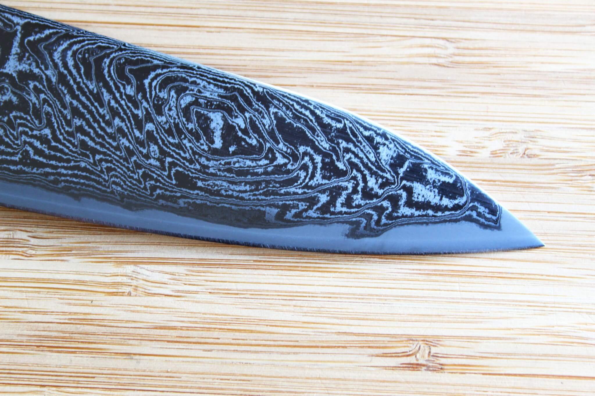 OUL Uzu Vortex Nickle Damascus Gyuto 180 mm ( 7.1") 240 mm ( 9.4") Lacquer Handle