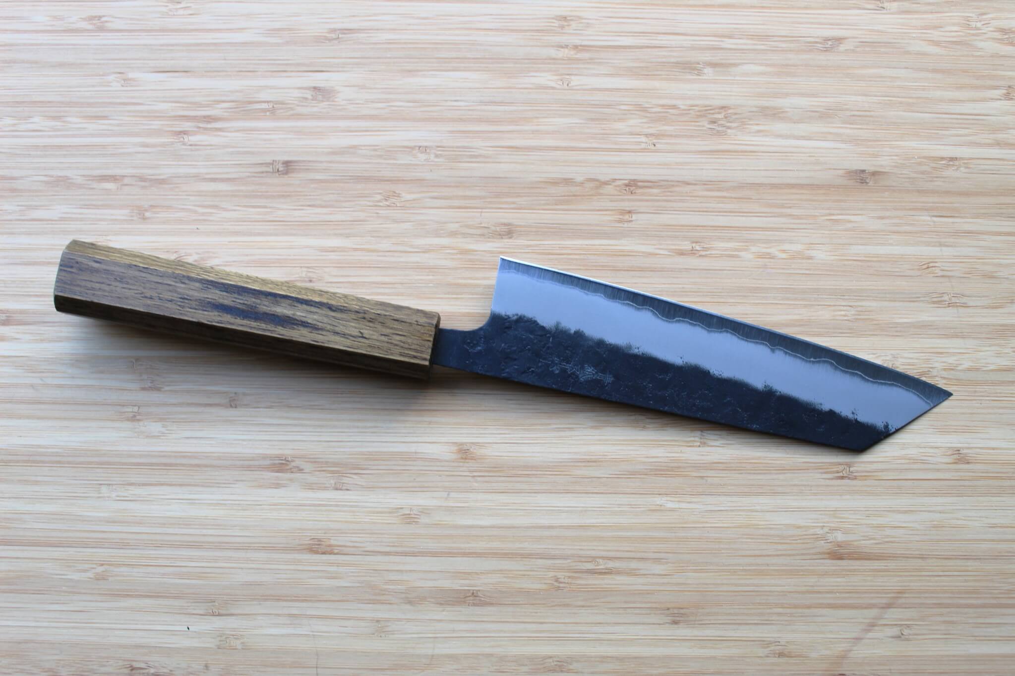 OUL Aogami Super / Blue Super Steel Nashiji Bunka 170 mm / 6.7" Black Oak