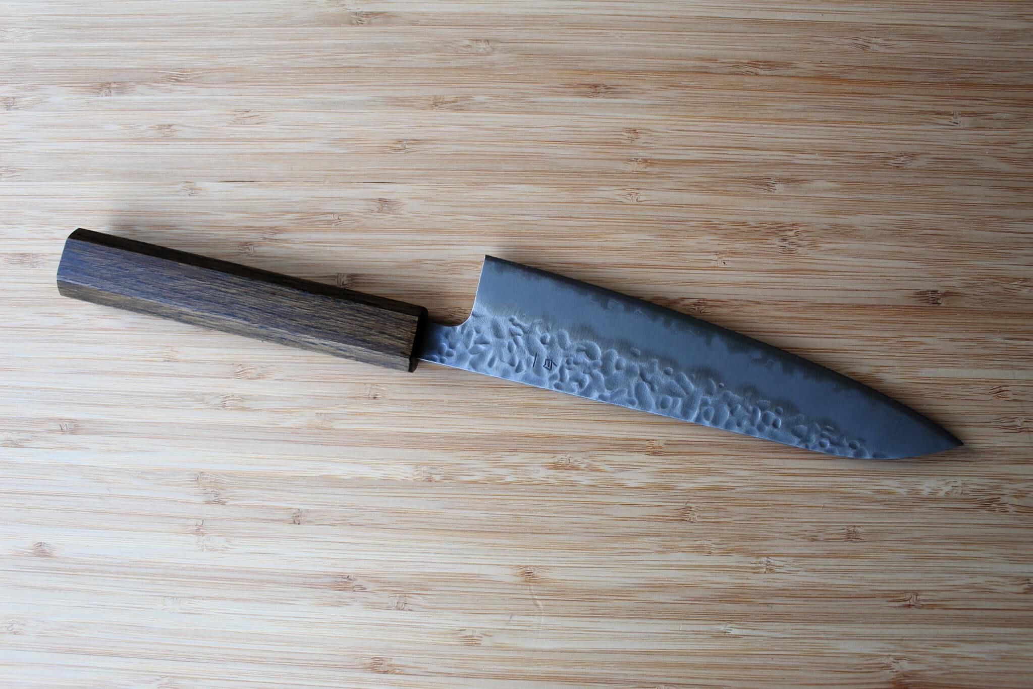 OUL Gyuto Tsuchime White Steel #1 180 mm / 7.0 " Black Oak Handle