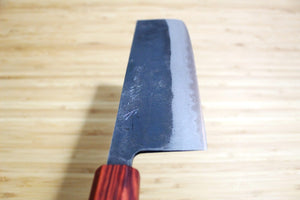Sawakazuma Narukami Shironiko Nakiri Knife 165 mm / 6.5" Maple and Renghas Handle