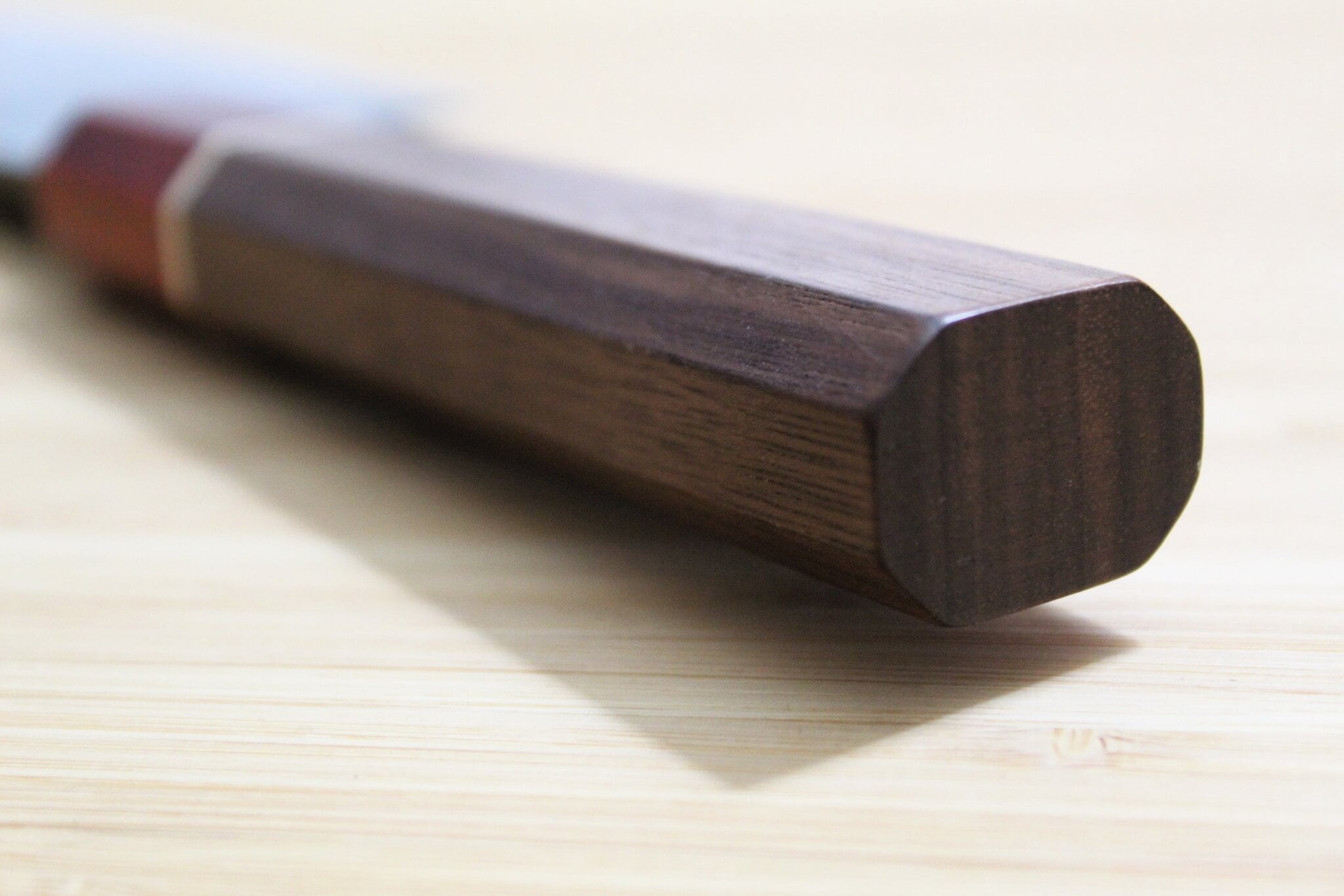 Sawakazuma Narukami Shironiko Nakiri Knife 165 mm / 6.5" Maple and Renghas Handle