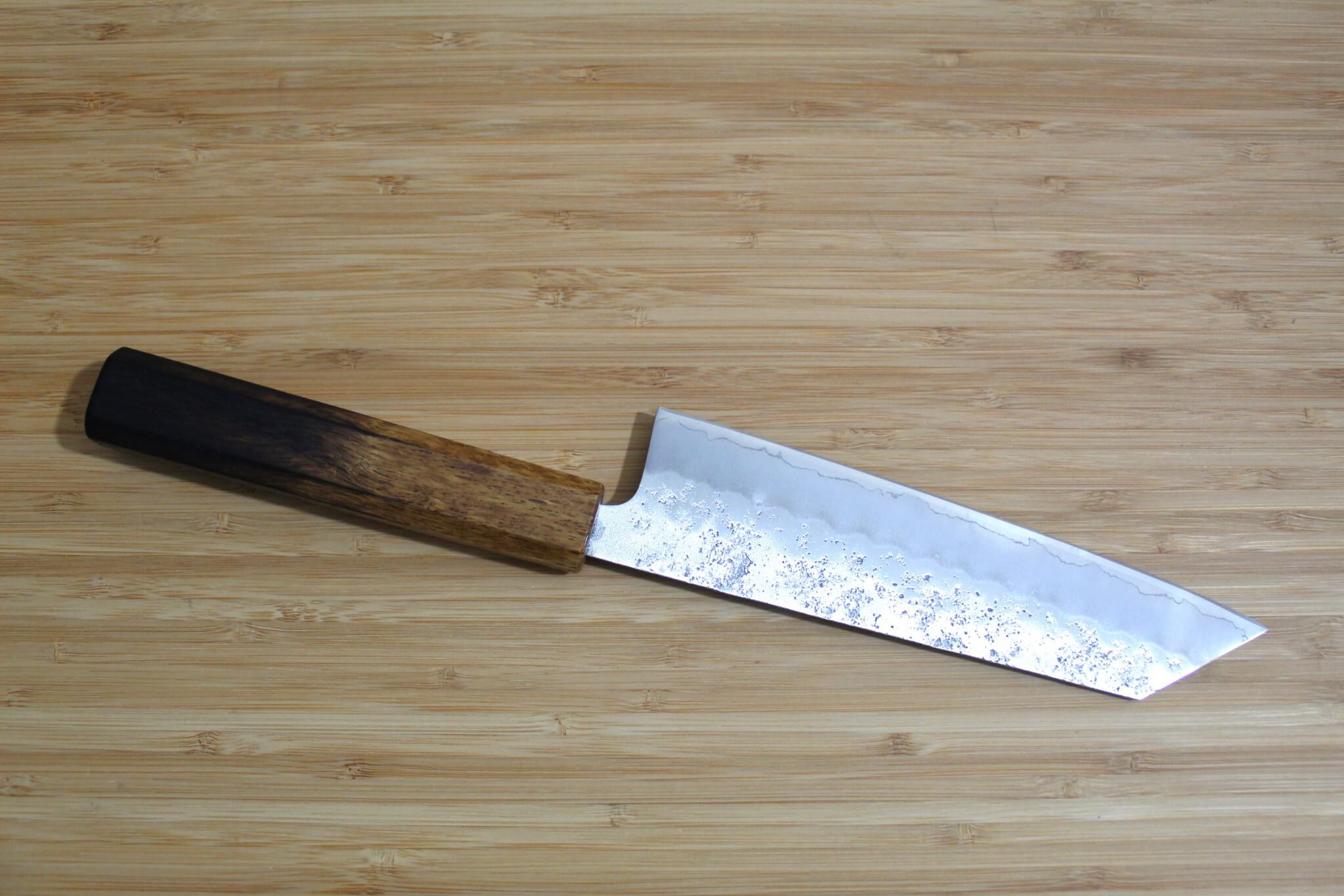 Sakai Takayuki Ginsan Nashiji Kengata Santoku Knife 170mm / 6.7"