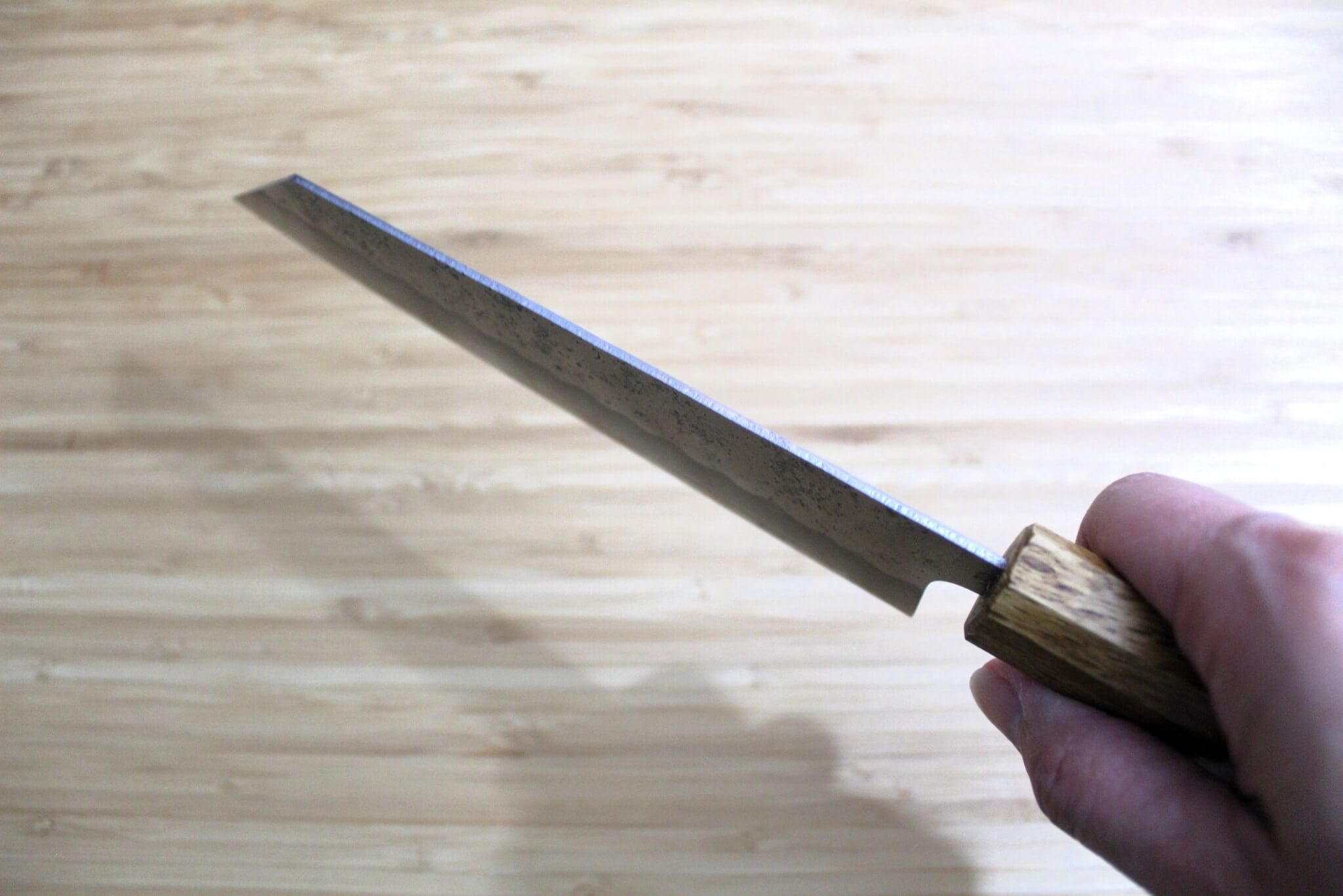 Sakai Takayuki Ginsan Nashiji Kengata Santoku Knife 170mm / 6.7"