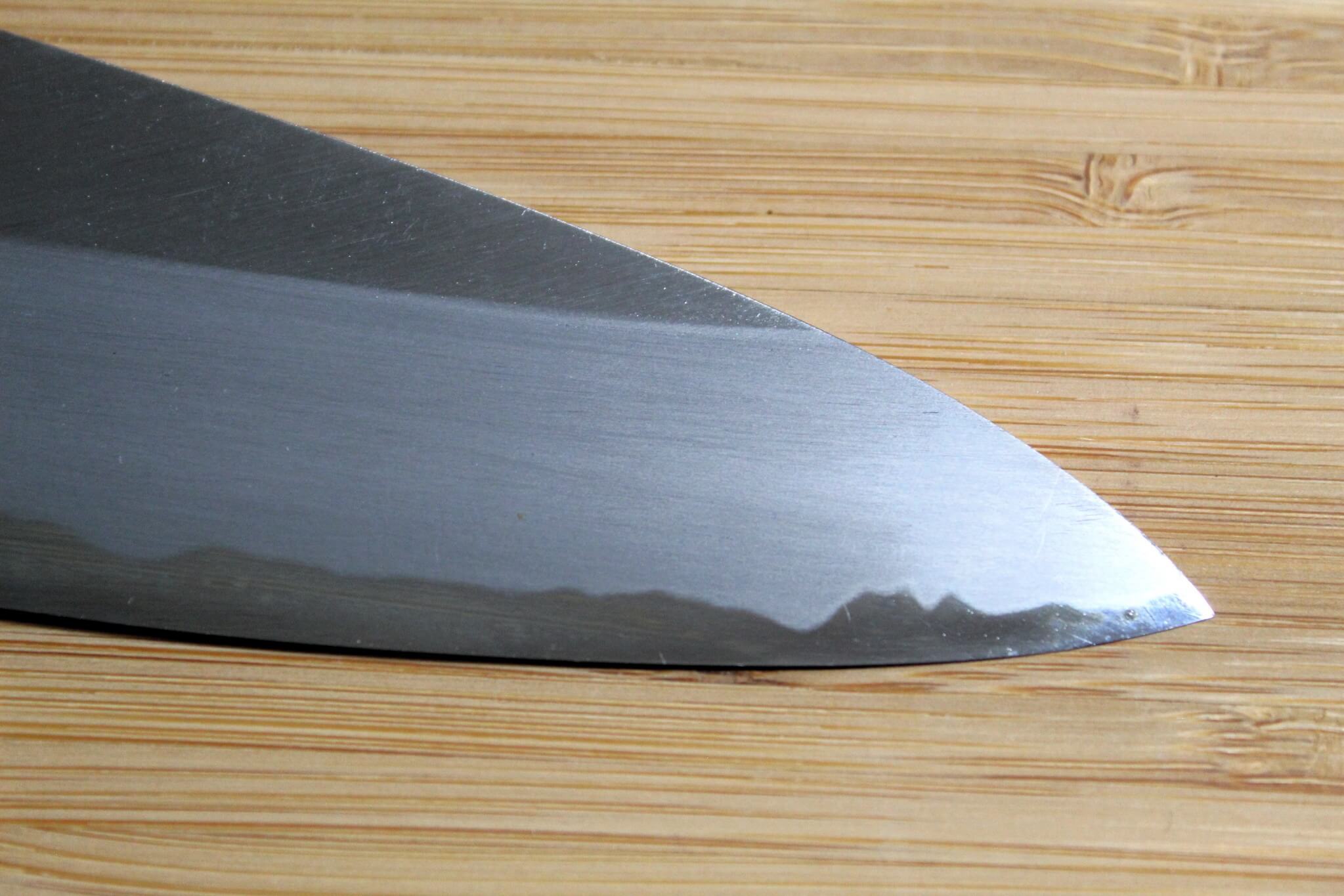 Sakai Takayuki Aoniko Gyuto 210 mm (8.2") - Mt. Fuji and Sunset Hand Engraving