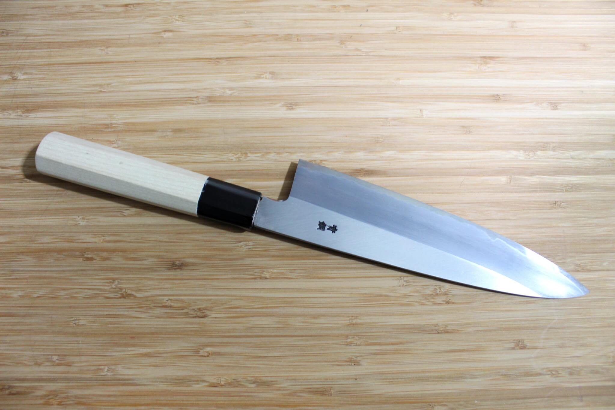 Sakai Takayuki Aoniko Gyuto 210 mm (8.2") - Mt. Fuji and Sunset Hand Engraving