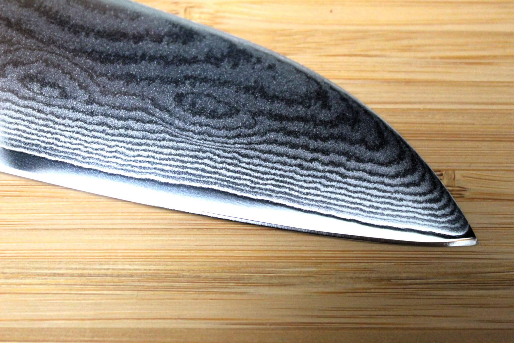 Sawakazuma Senpuu VG-10 Damascus Santoku Knife 180 mm / 7.1"