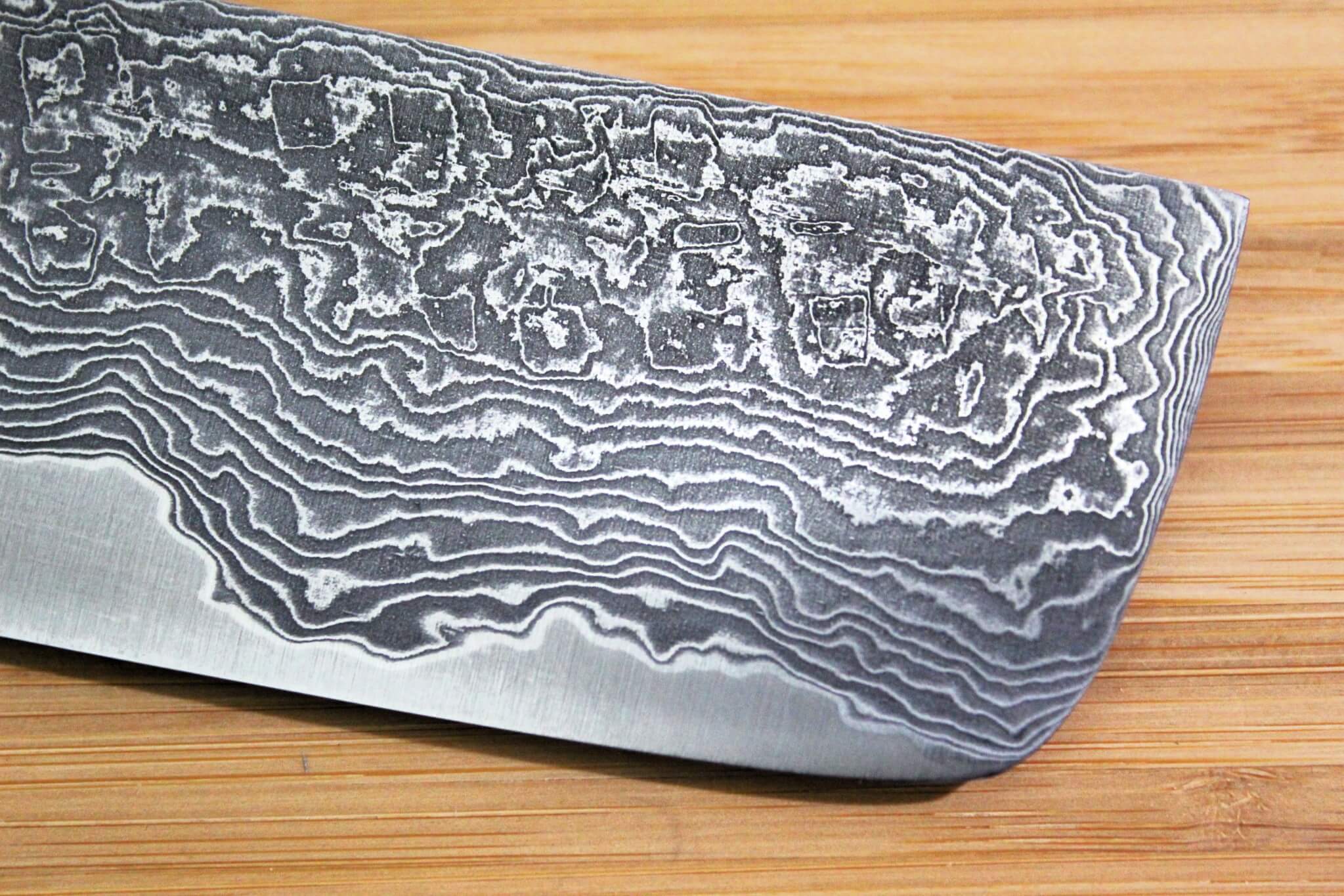 Shigeki Tanaka Habakiri Damascus SG2 Steel Nakiri with Ebony Handle Buffalo Ferrule 165mm / 6.5"