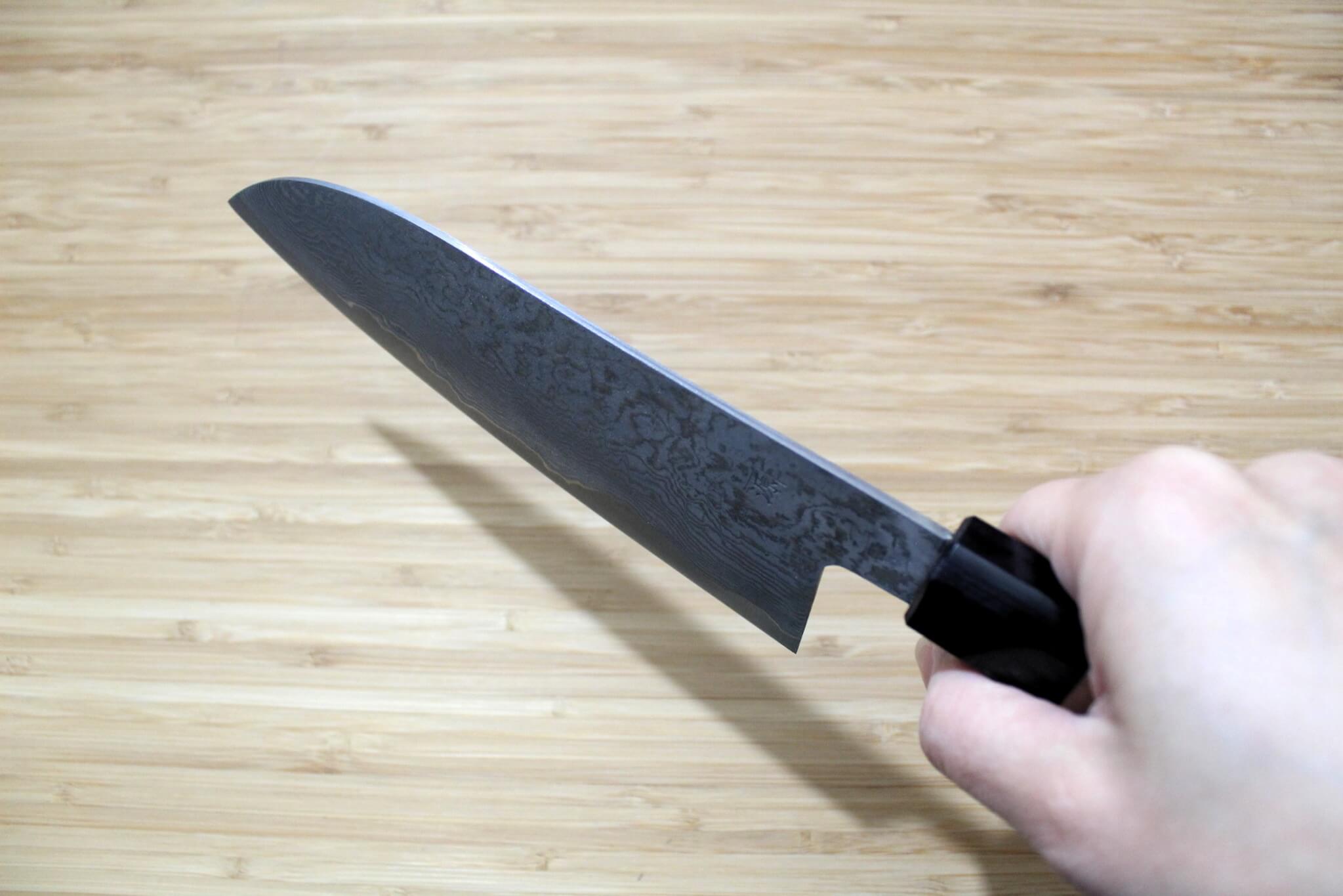 Shigeki Tanaka Damascus SG2 Steel Santoku with Walnut Handle 165 mm / 6.5"