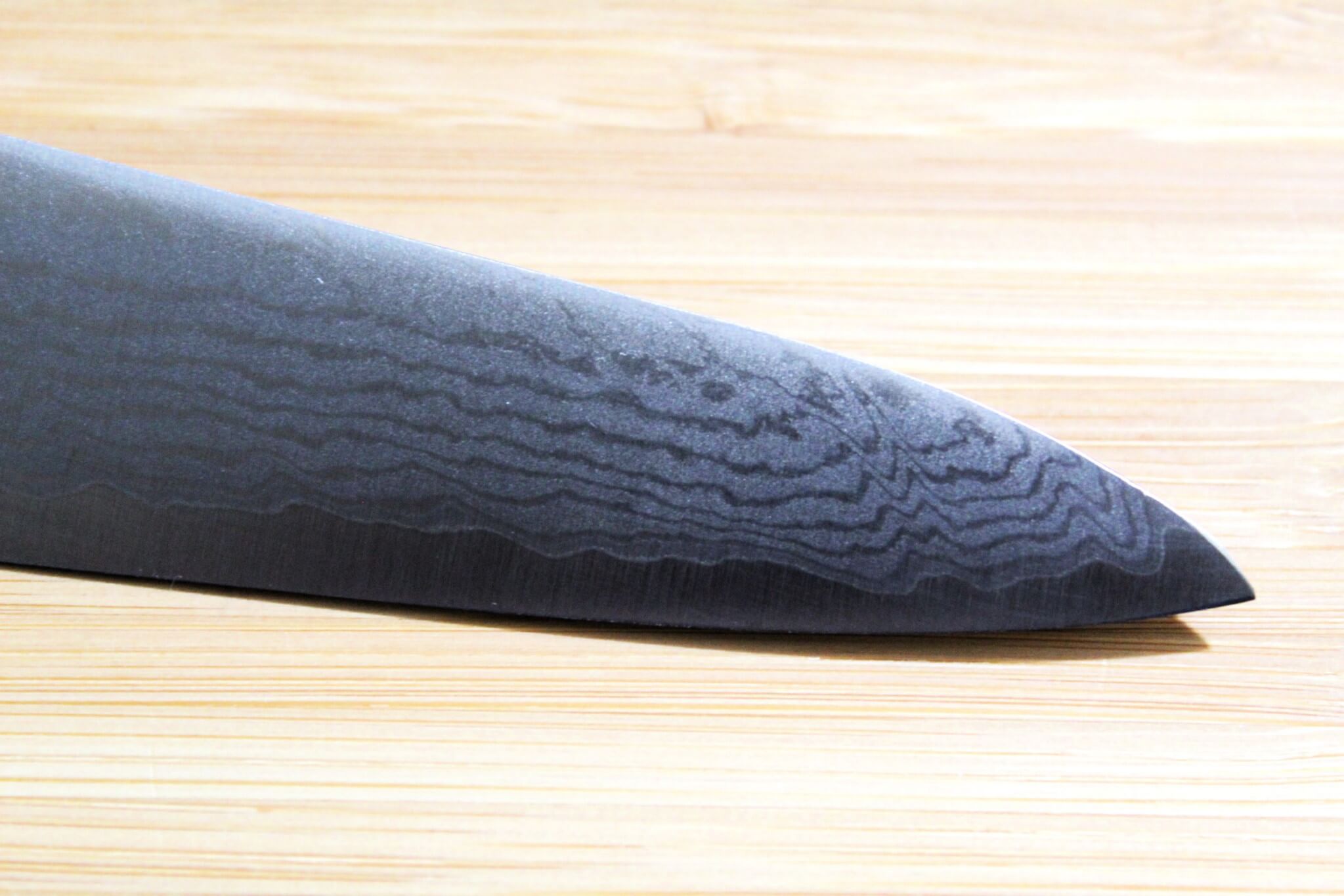 Shigeki Tanaka Damascus VG10 Petty with Black Handle 150mm / 5.9"