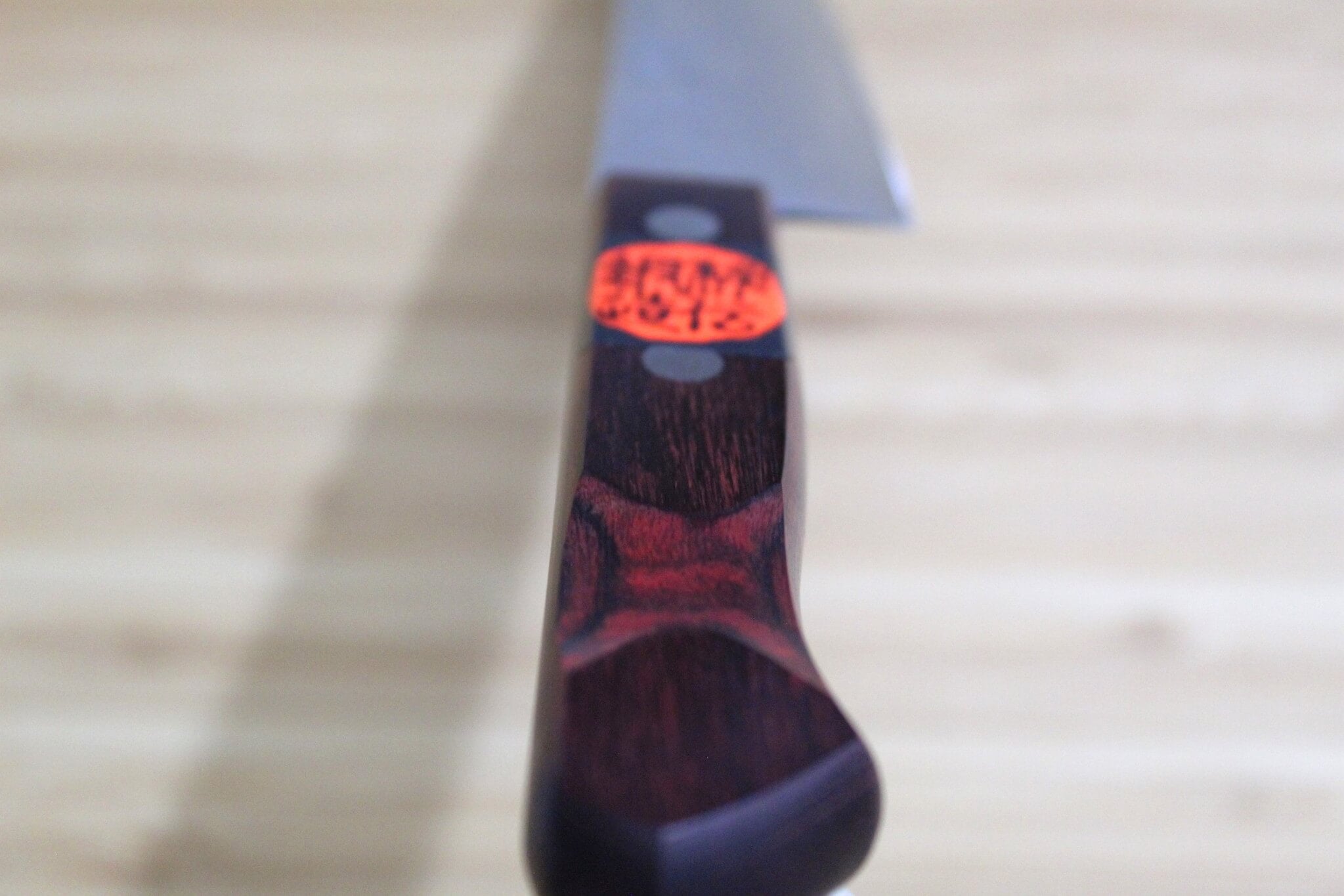 Shigeki Tanaka Damascus VG10 Petty with Red Handle 150mm / 5.9"