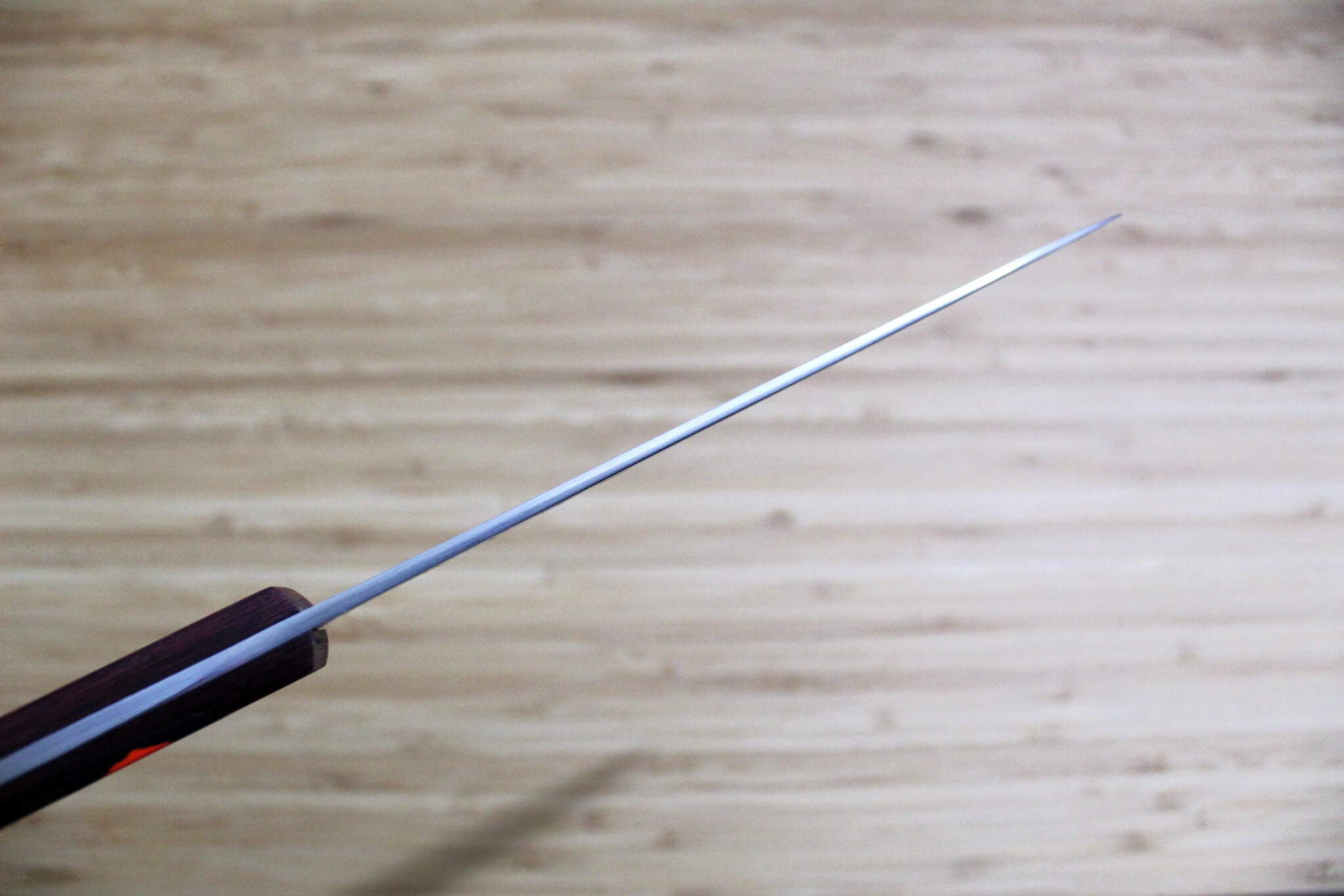 Shigeki Tanaka Damascus VG10 Petty with Red Handle 150mm / 5.9"