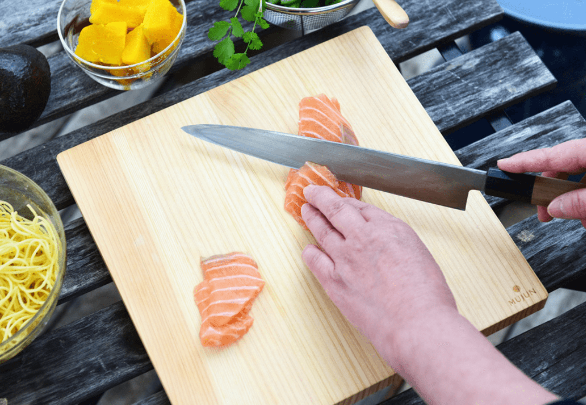 Mujun UKEMI Hinoki Cutting Board – Japanese Cypress Craftsmanship