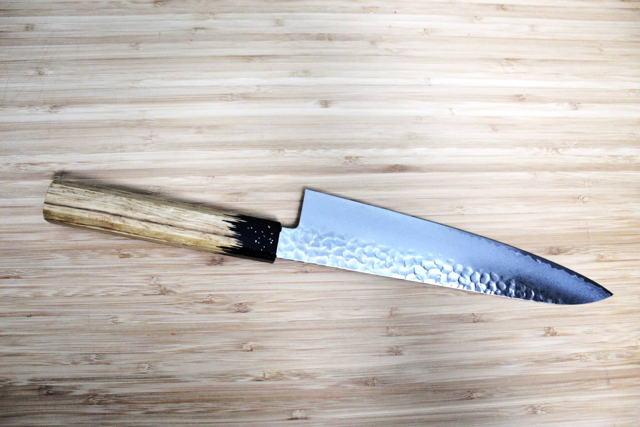Kitchen Knife - Sakai Takayuki Gyuto Japanese Chef Knife 210 Mm (8.2") Damascus 33 Layer With Black Lacquered Oak Handle