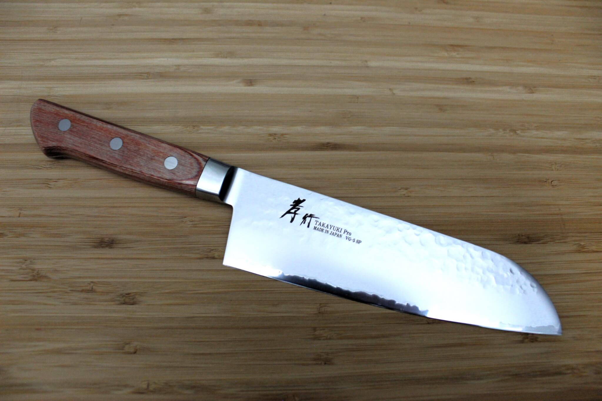 Kitchen Knife - Sakai Takayuki Santoku Knife 170mm (6.7") VG-5 With Wood Handle