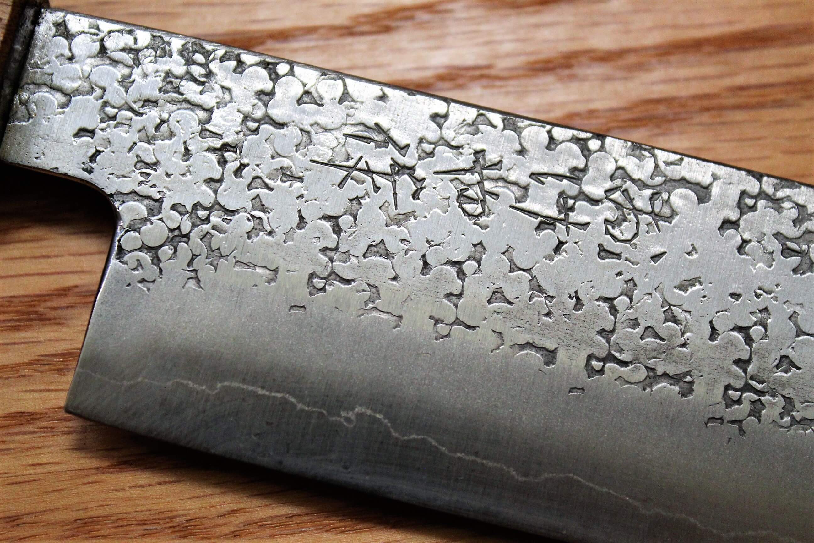 Kitchen Knives - Fujiwara Yasuhiko Ginsan Nakiri With Oak Handle 165mm / 6.5" Oak Handle