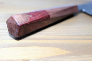 Kitchen Knives - Isamitsu Shirogami #1 / White Steel #1 Kiritsuke 195 Mm / 7.6" Brown Two Tone Maple And Burberry Handle
