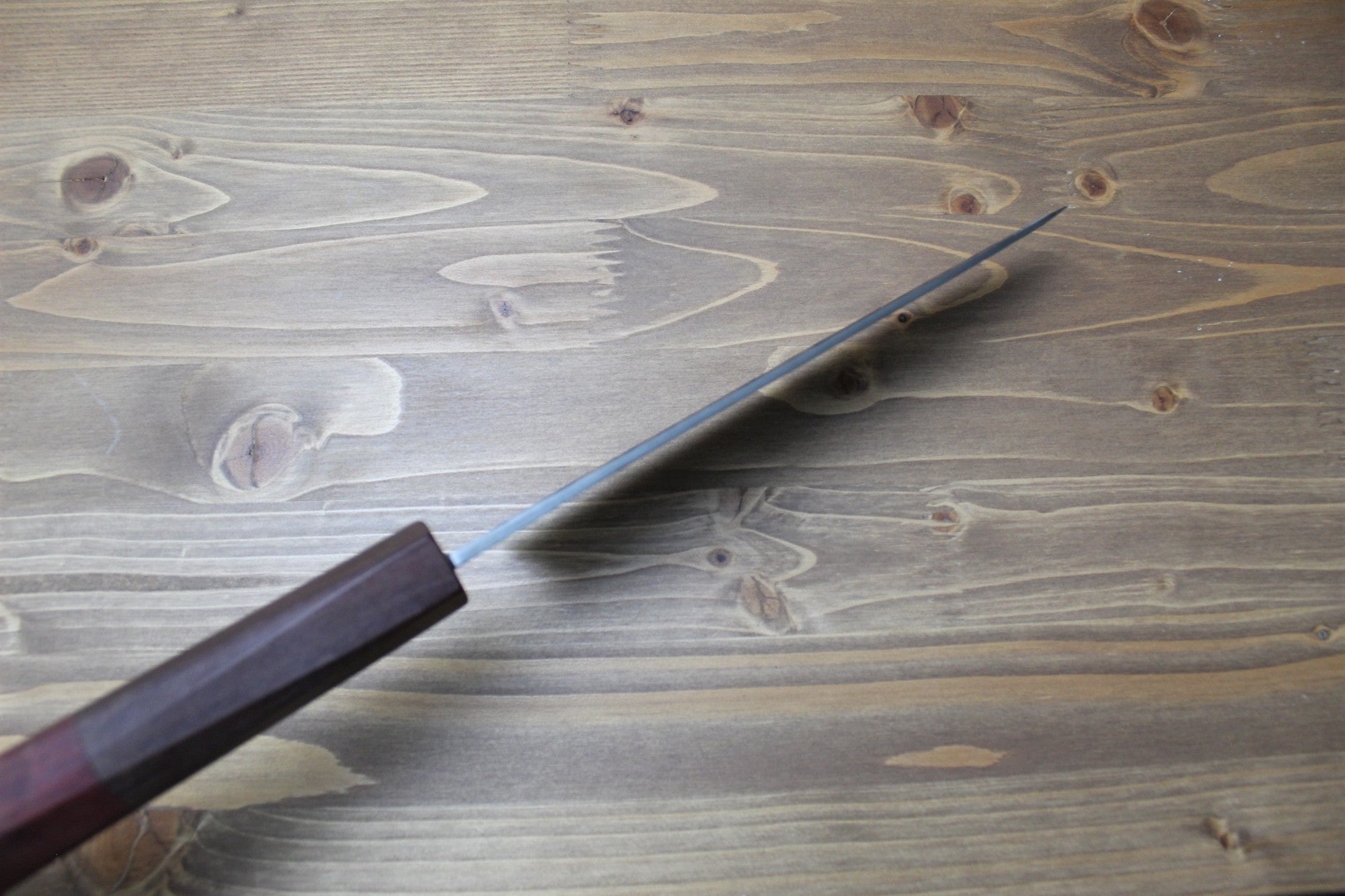 Kitchen Knives - Isamitsu Shirogami #1 / White Steel #1 Kiritsuke 195 Mm / 7.6" Brown Two Tone Maple And Burberry Handle