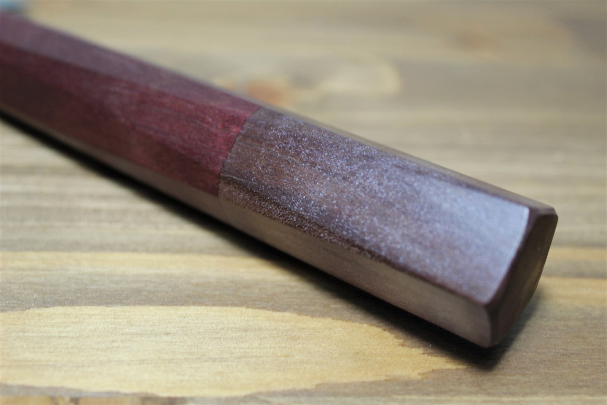 Kitchen Knives - Isamitsu Shirogami #1 / White Steel #1 Kiritsuke 195 Mm / 7.6" Red Two Tone Maple And Burberry Handle