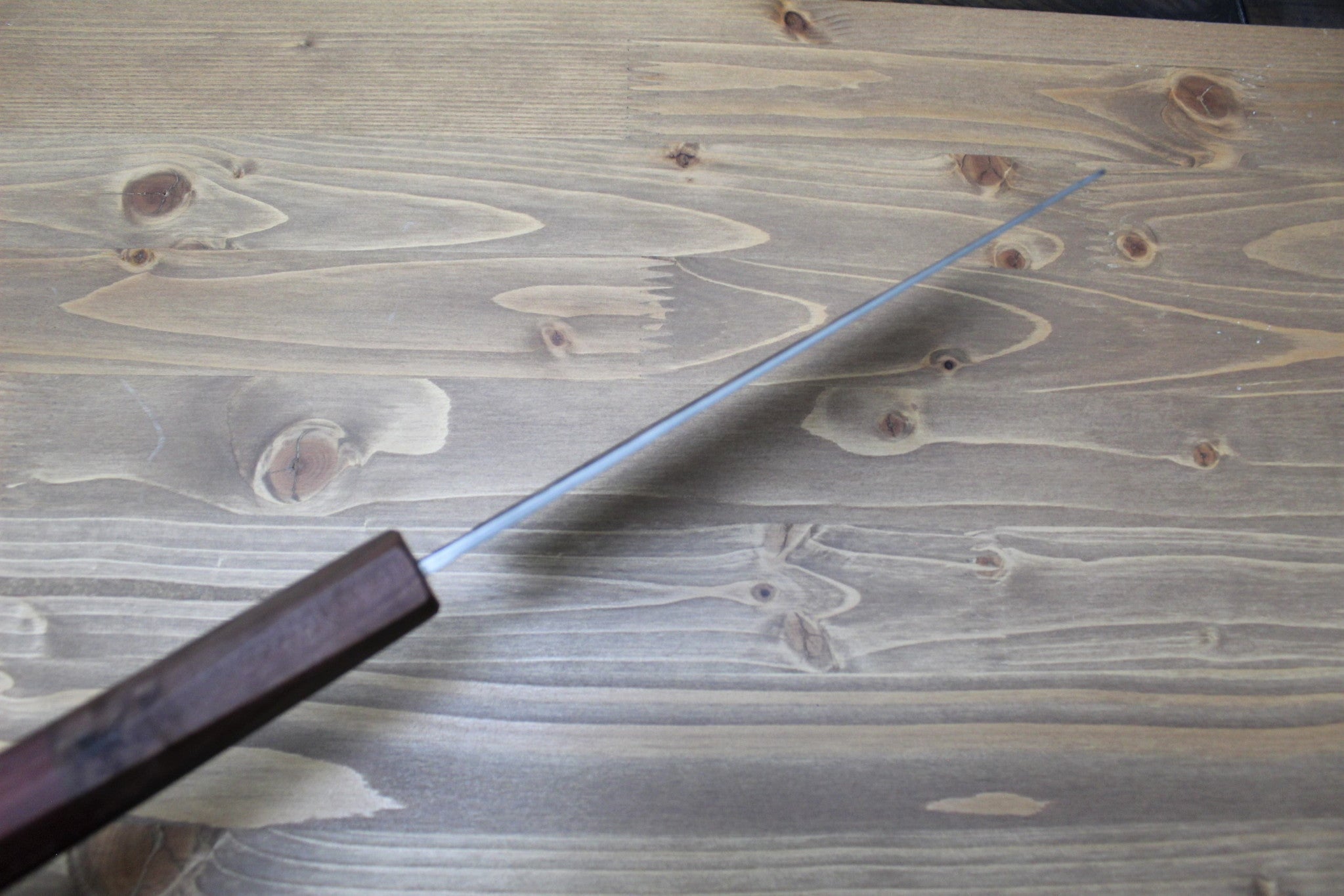 Kitchen Knives - Isamitsu Shirogami #1 / White Steel #1 Nakiri 165 Mm / 6.5" Brown Two Tone Maple And Burberry Handle