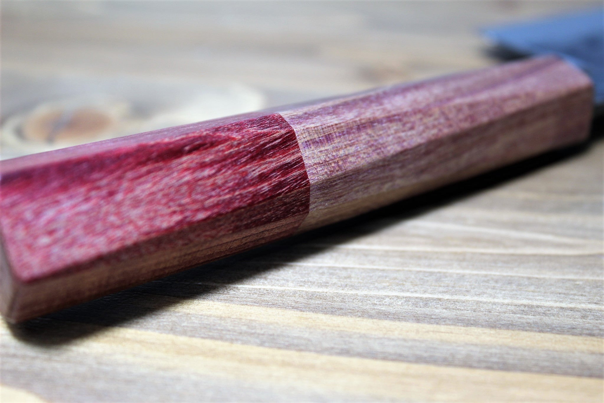 Kitchen Knives - Isamitsu Shirogami #1 / White Steel #1 Nakiri 165 Mm / 6.5" Red Two Tone Maple And Burberry Handle