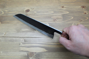 Kitchen Knives - Isamitsu Shirogami #1 / White Steel #1 Santoku 180 Mm / 7.0" Red Handle