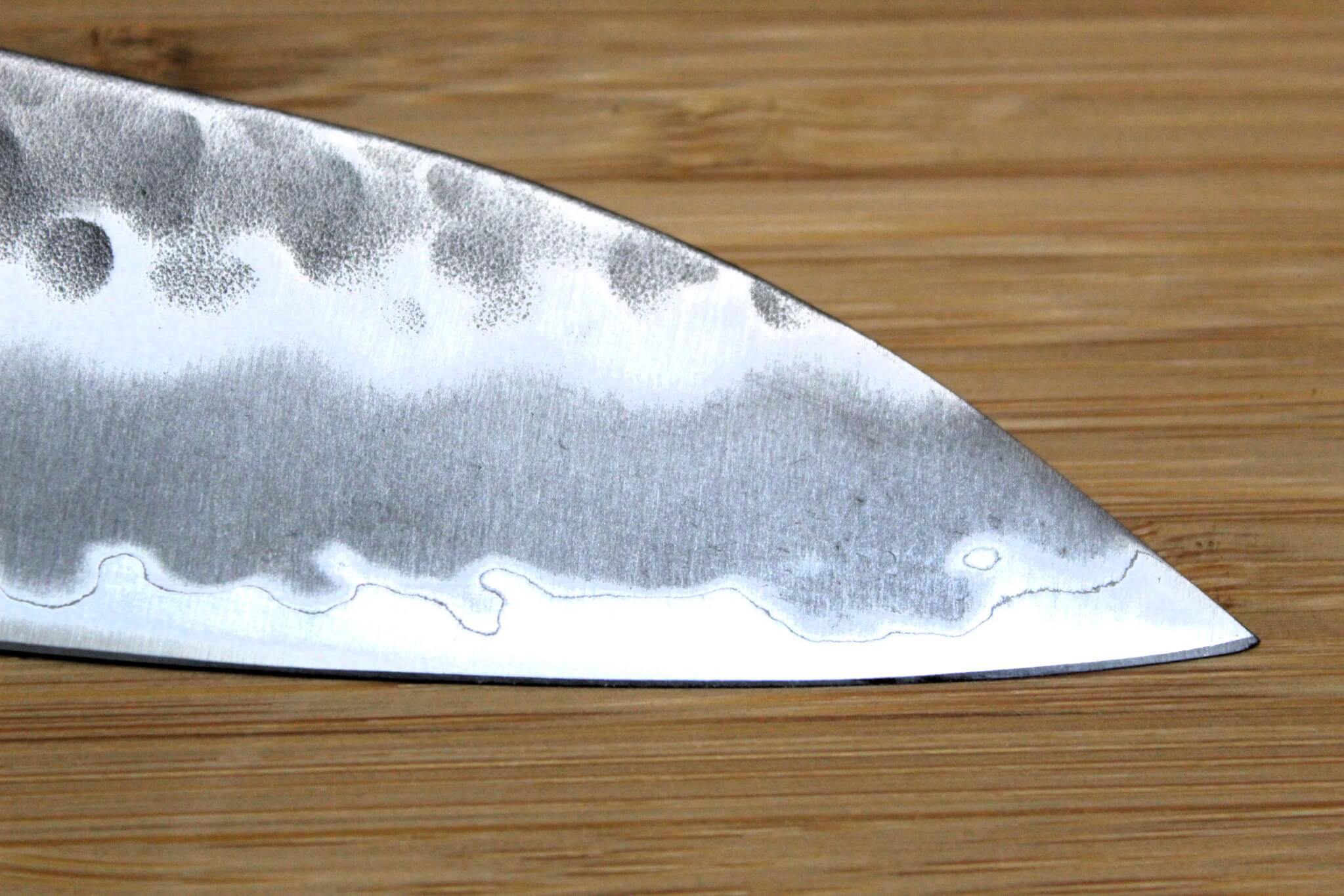 OUL Gyuto Hammered Shironiko / White Steel #2 210 mm / 8.2" Magnolia Handle