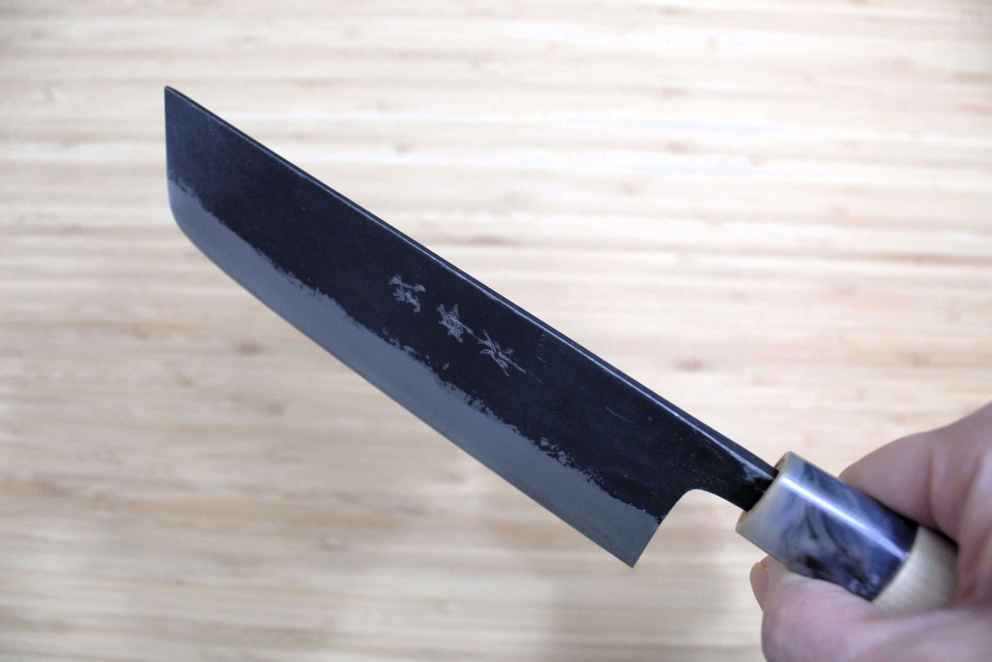 OUL Kurouchi Aogami Nakiri 165 mm / 6.5" Magnolia Handle