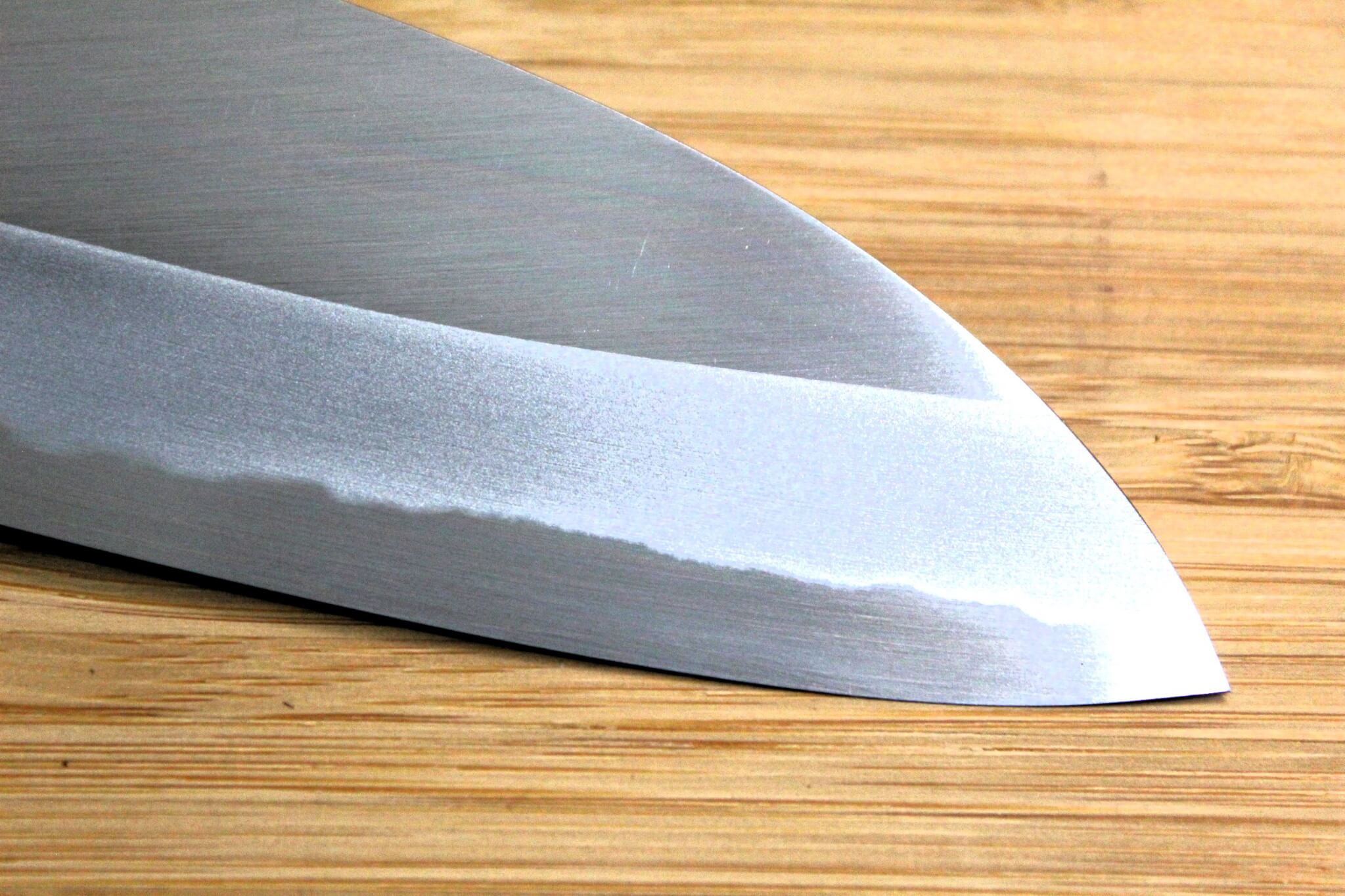 OUL Santoku Aoniko / Blue Steel #2 180mm / 7.0" Oak Handle
