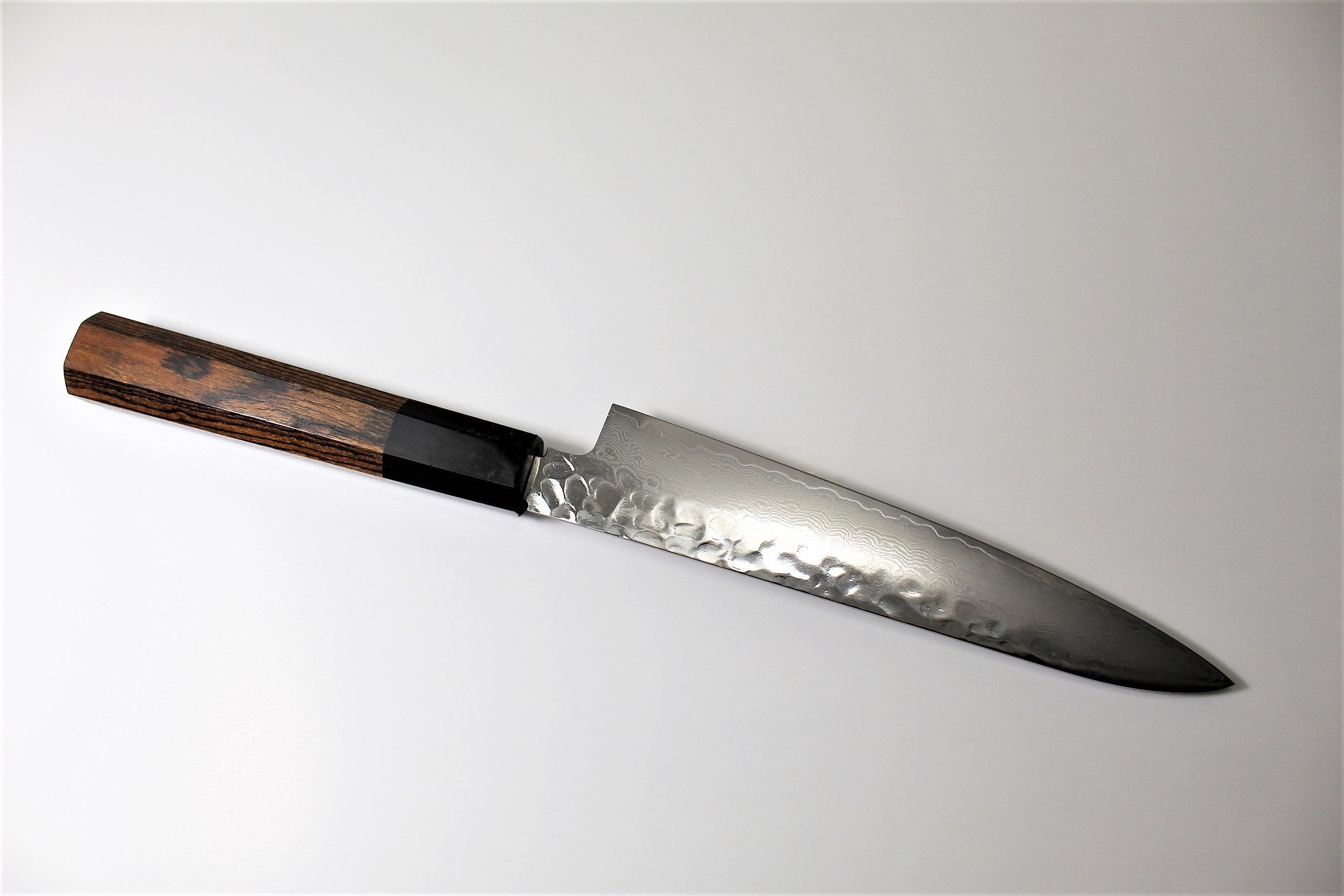 Kitchen Knives - Petty Knife 150mm (5.9") Damascus 33 Layer - Japanese Black Persimmon Handle Hasu-Seizo Exclusive Special Edition